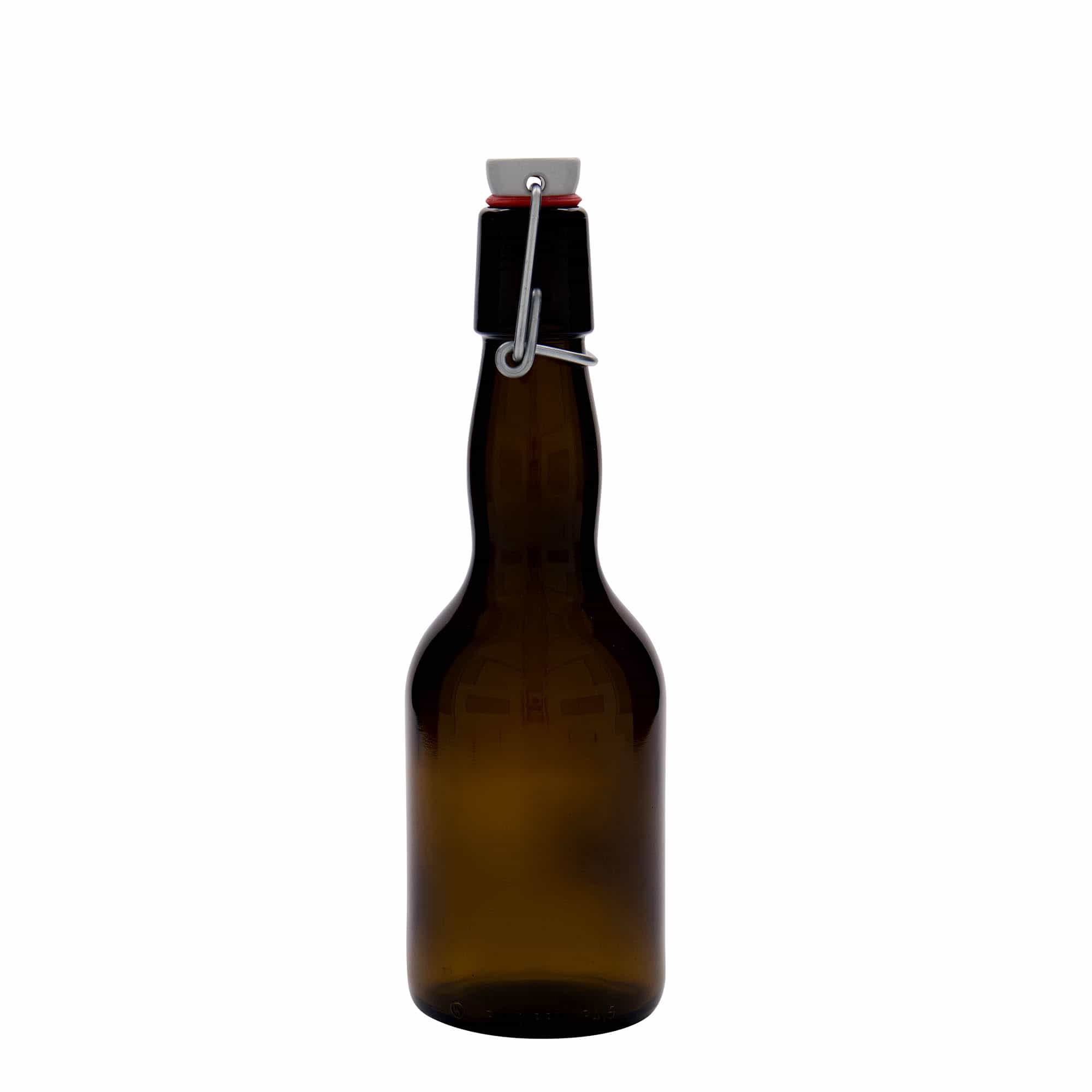 330 ml μπουκάλι μπύρας με λαιμό Kropfhals, γυάλινο, καφέ, στόμιο: κούμπωμα με μπράτσο