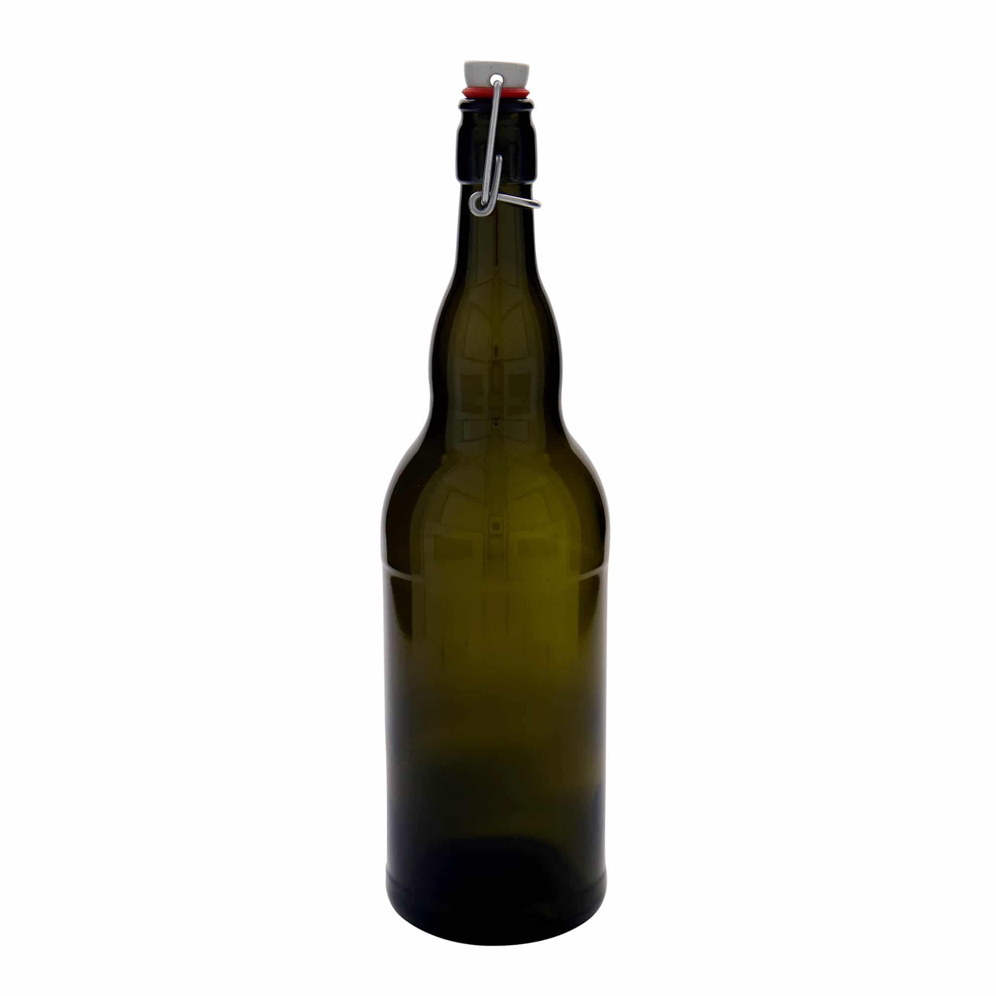 Μπουκάλι βελγικής μπύρας 1.000 ml, γυάλινο, πράσινο αντικέ, στόμιο: μηχανικό πώμα