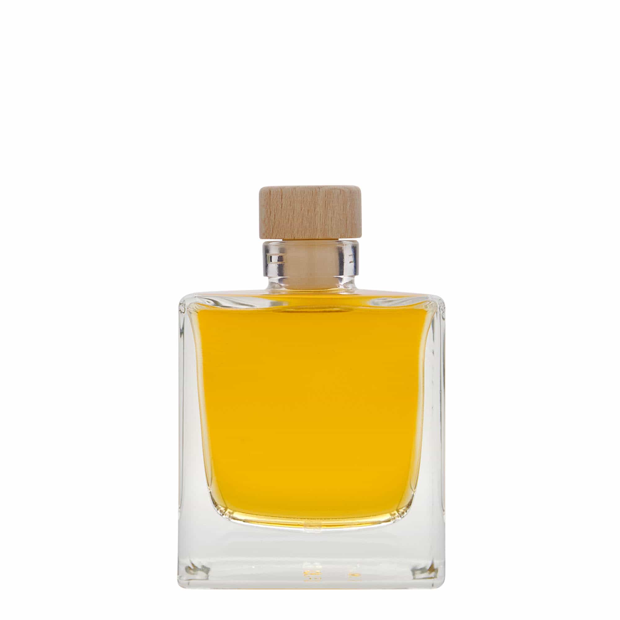 Γυάλινο μπουκάλι 'Cube' 200 ml, τετράγωνο, στόμιο: φελλός