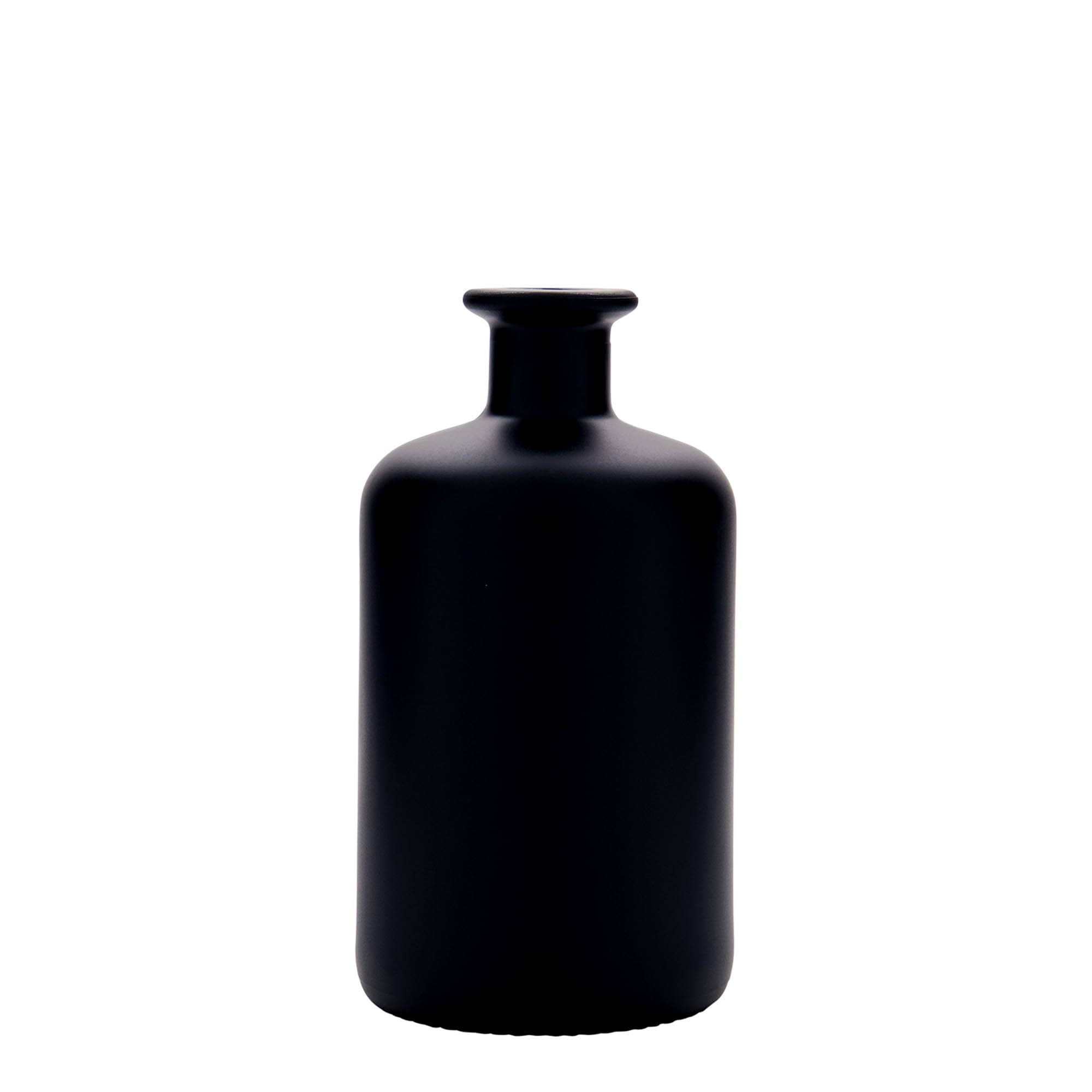 Γυάλινο μπουκάλι φαρμακείου 500 ml, μαύρο, στόμιο: φελλός