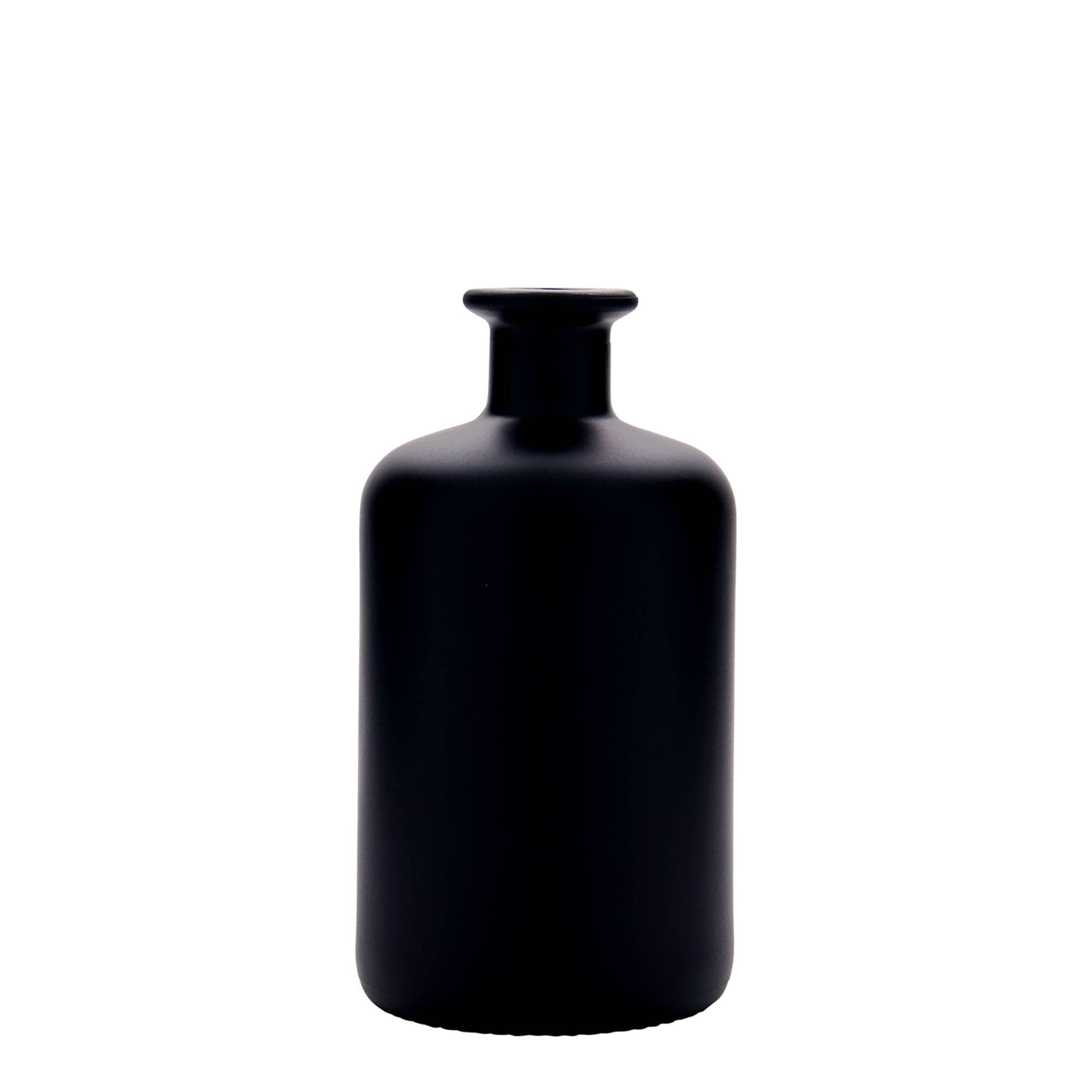 Γυάλινο μπουκάλι φαρμακείου 500 ml, μαύρο, στόμιο: φελλός