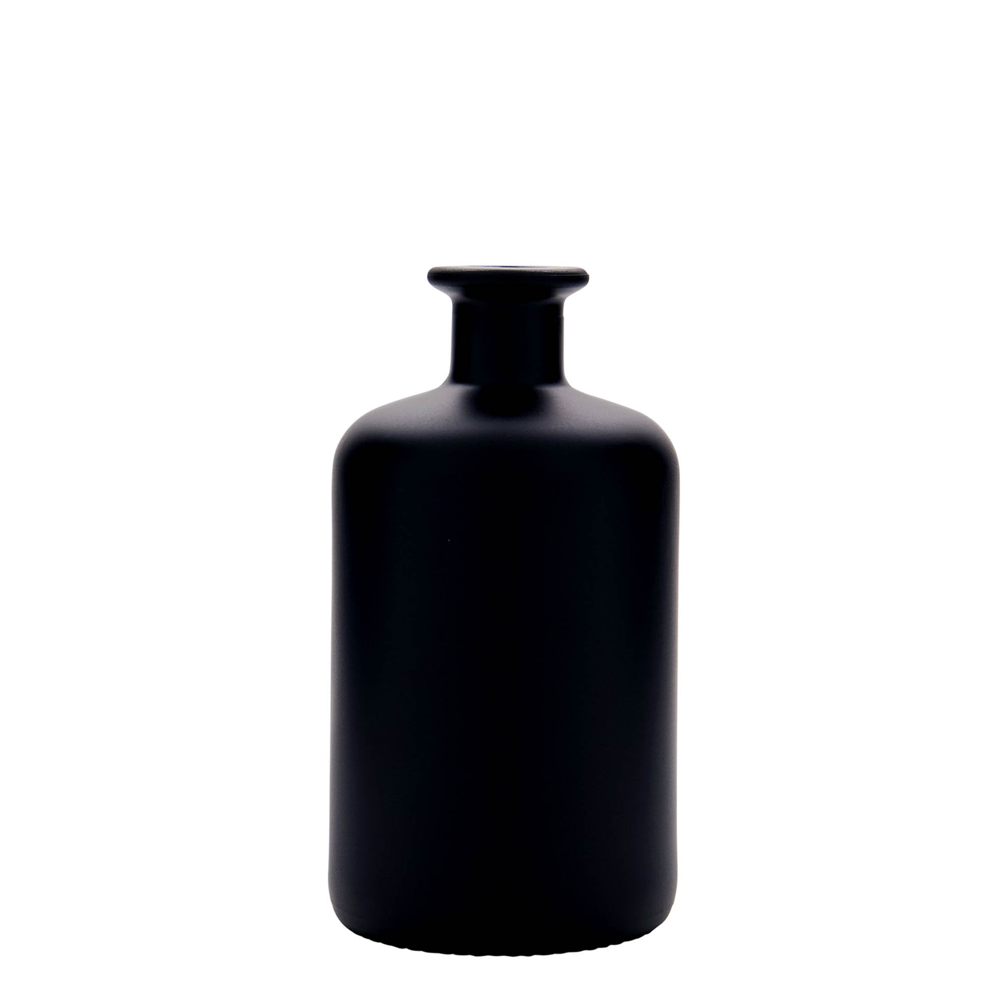 Γυάλινο μπουκάλι φαρμακείου 500 ml, μαύρο, στόμιο: φελλός