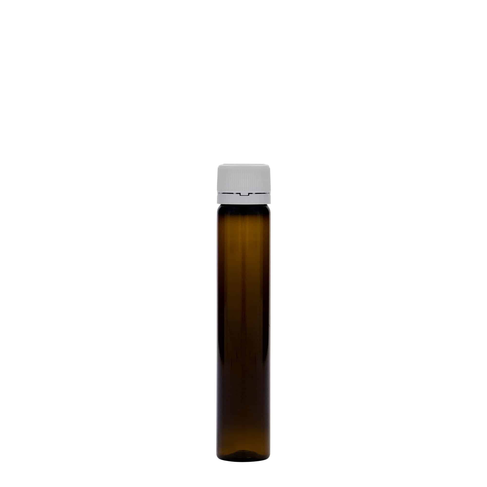Κύλινδρος PET 25 ml, πλαστικός, καφέ, στόμιο: βιδωτό πώμα