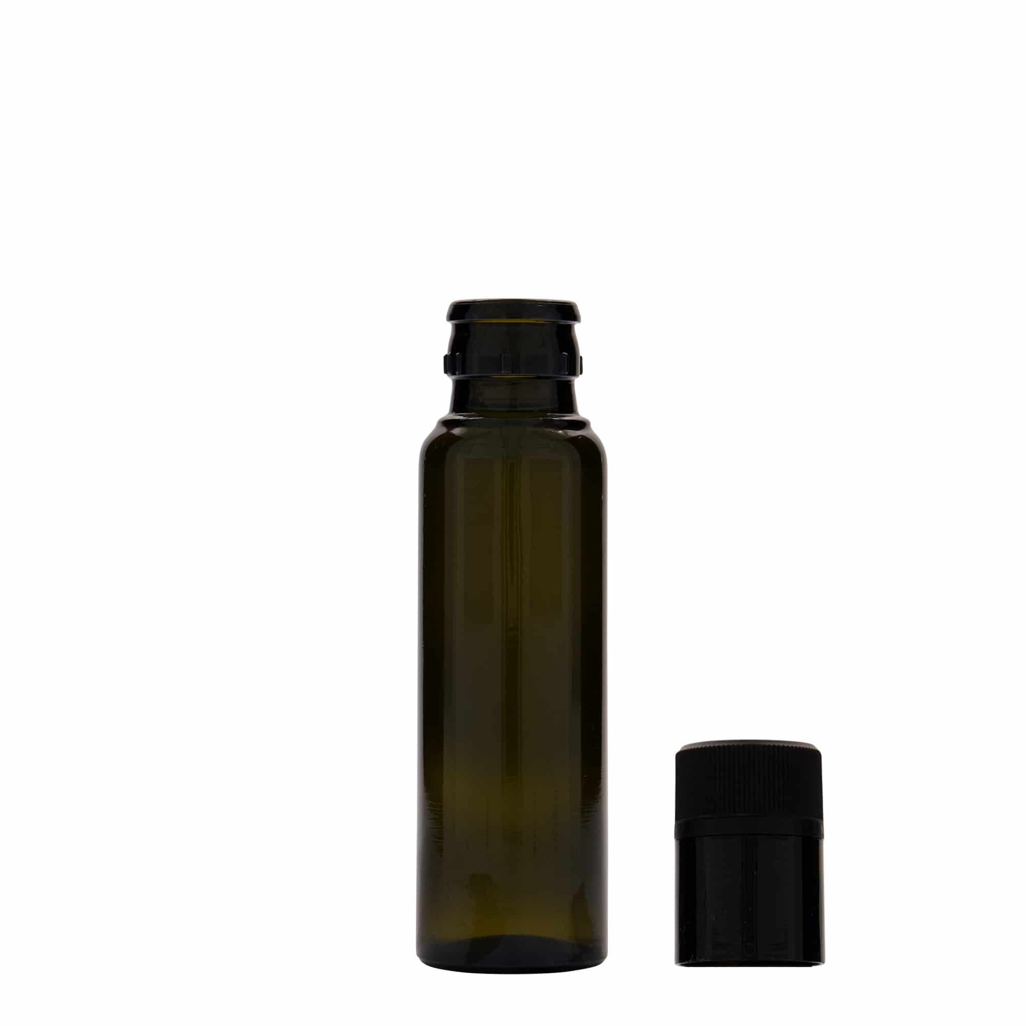 Μπουκάλι για ξίδι/λάδι 'Willy New' 100 ml, γυάλινο, πράσινο αντικέ, στόμιο: DOP