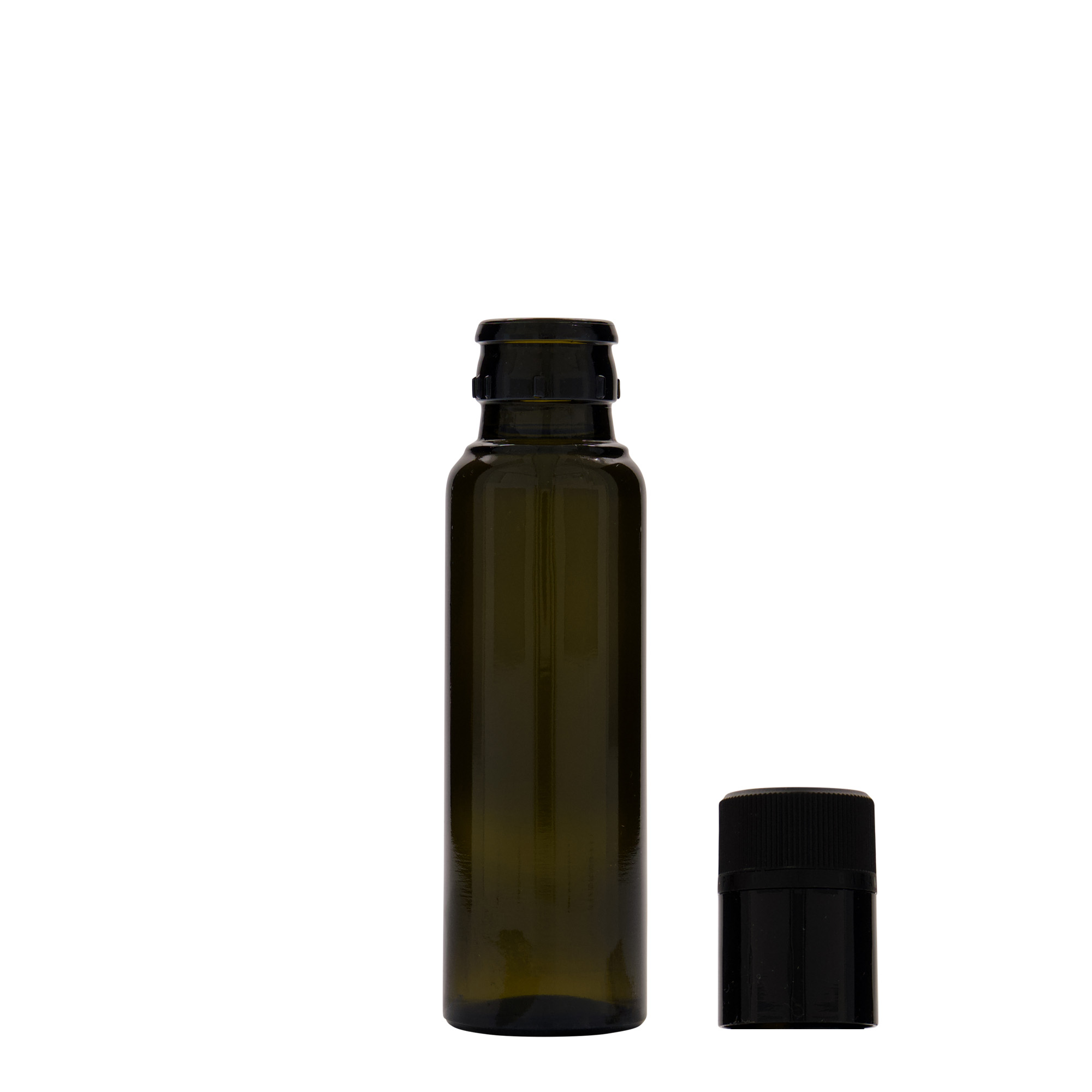 Μπουκάλι για ξίδι/λάδι 'Willy New' 100 ml, γυάλινο, πράσινο αντικέ, στόμιο: DOP Μπουκάλι για ξίδι/λάδι 'Willy New' 100 ml, γυάλινο, πράσινο αντικέ, στόμιο: DOP