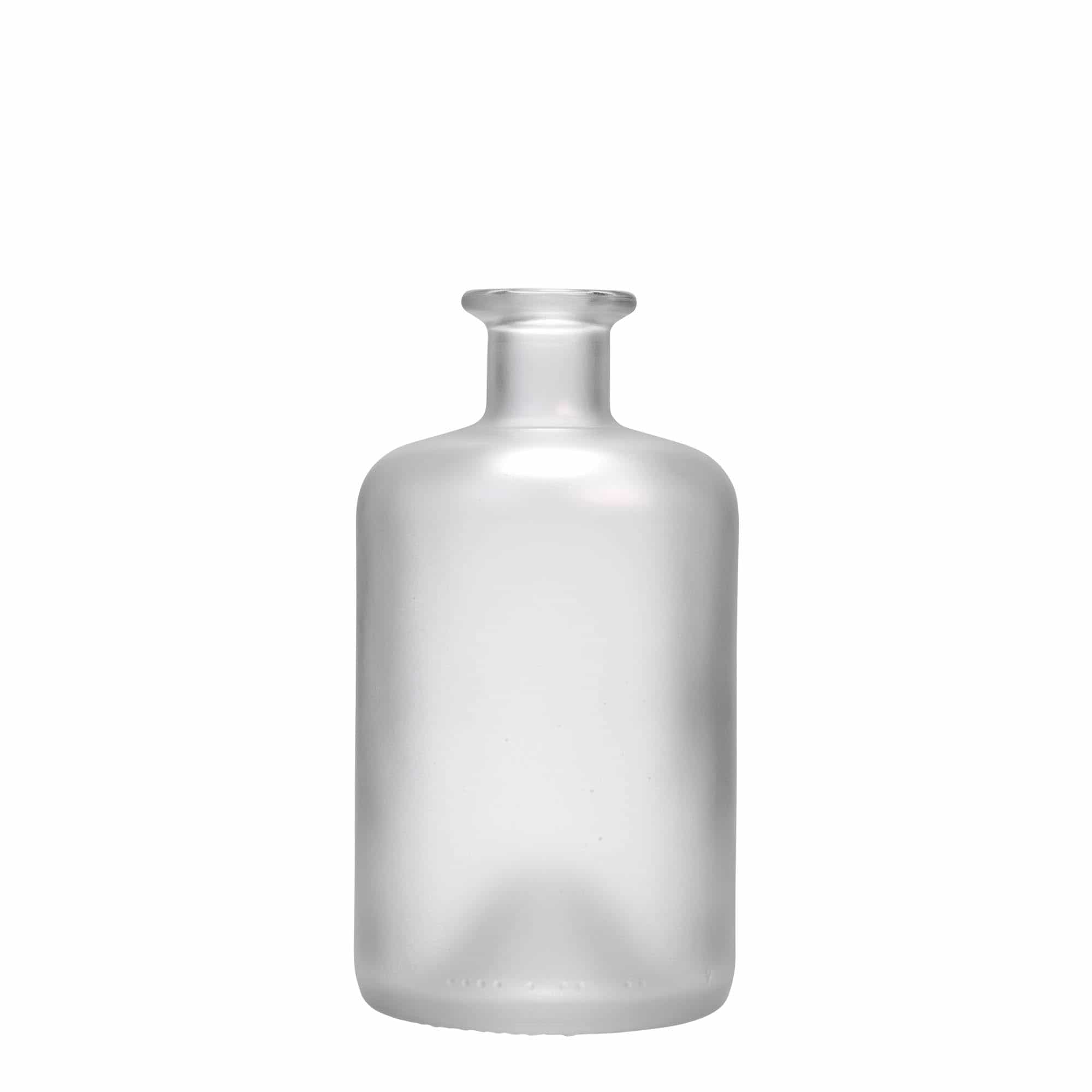Γυάλινο μπουκάλι φαρμακείου 500 ml, εφέ του πάγου, στόμιο: φελλός Γυάλινο μπουκάλι φαρμακείου 500 ml, εφέ του πάγου, στόμιο: φελλός