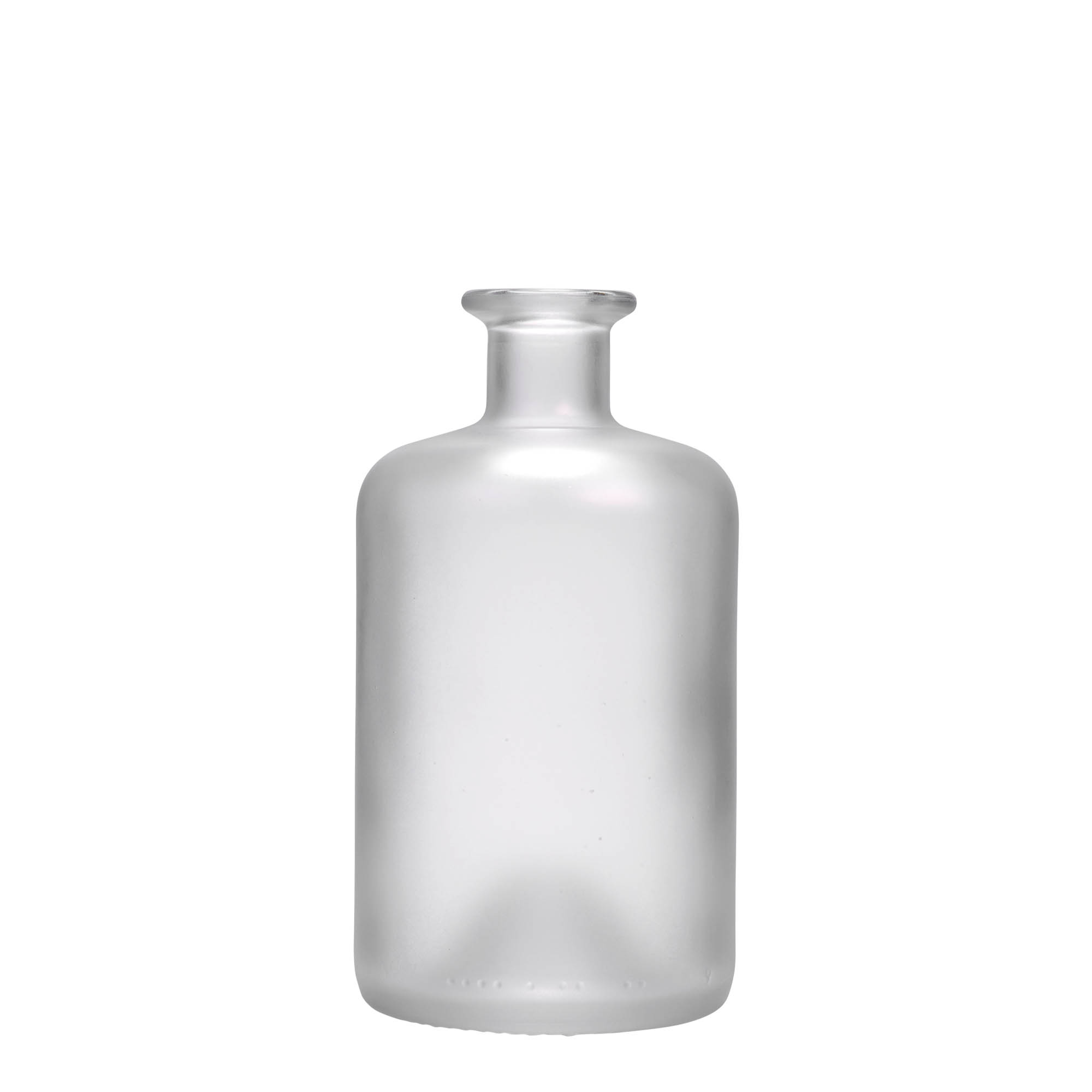 Γυάλινο μπουκάλι φαρμακείου 500 ml, εφέ του πάγου, στόμιο: φελλός