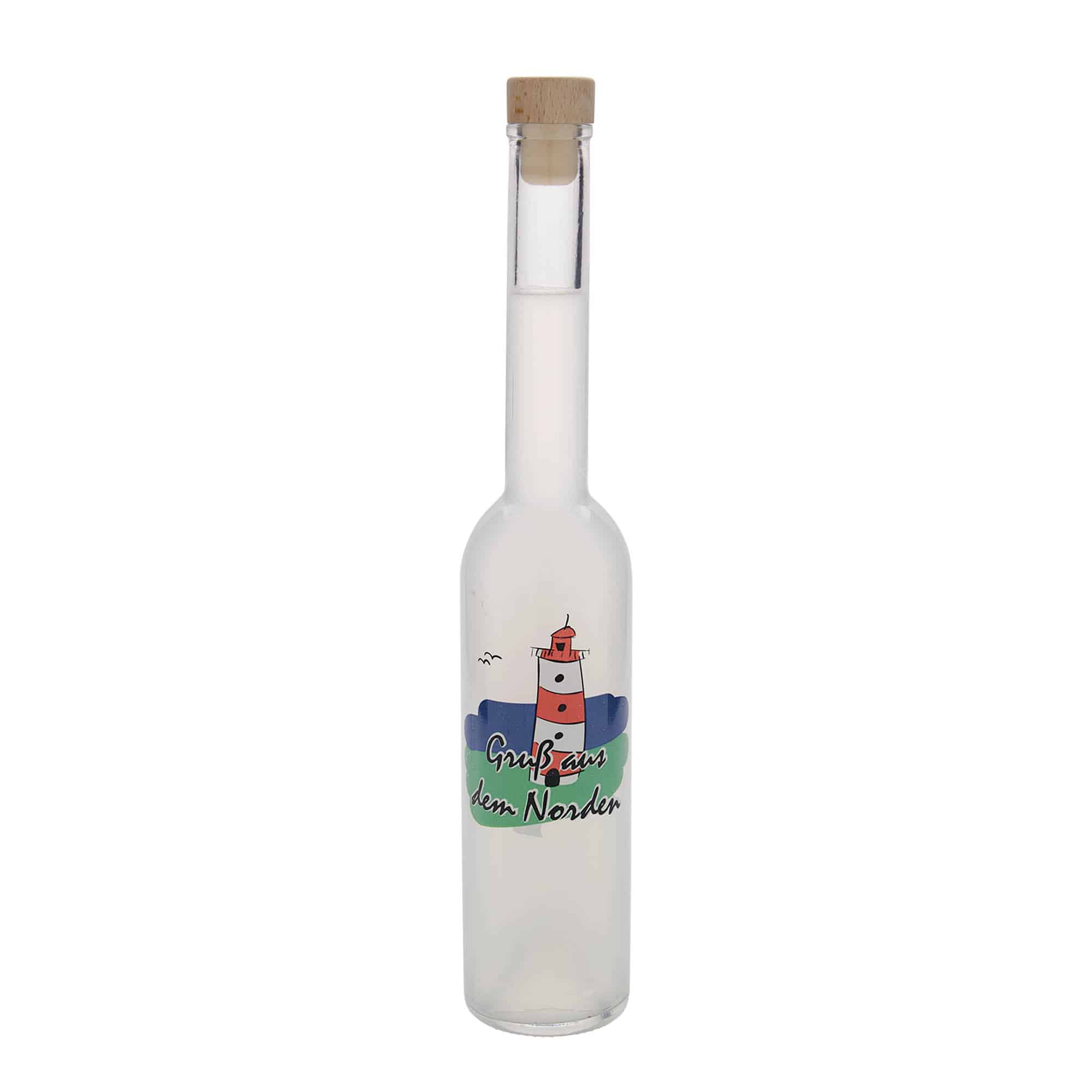 350 ml γυάλινο μπουκάλι 'Opera', σχέδιο: Βορράς, στόμιο: φελλός