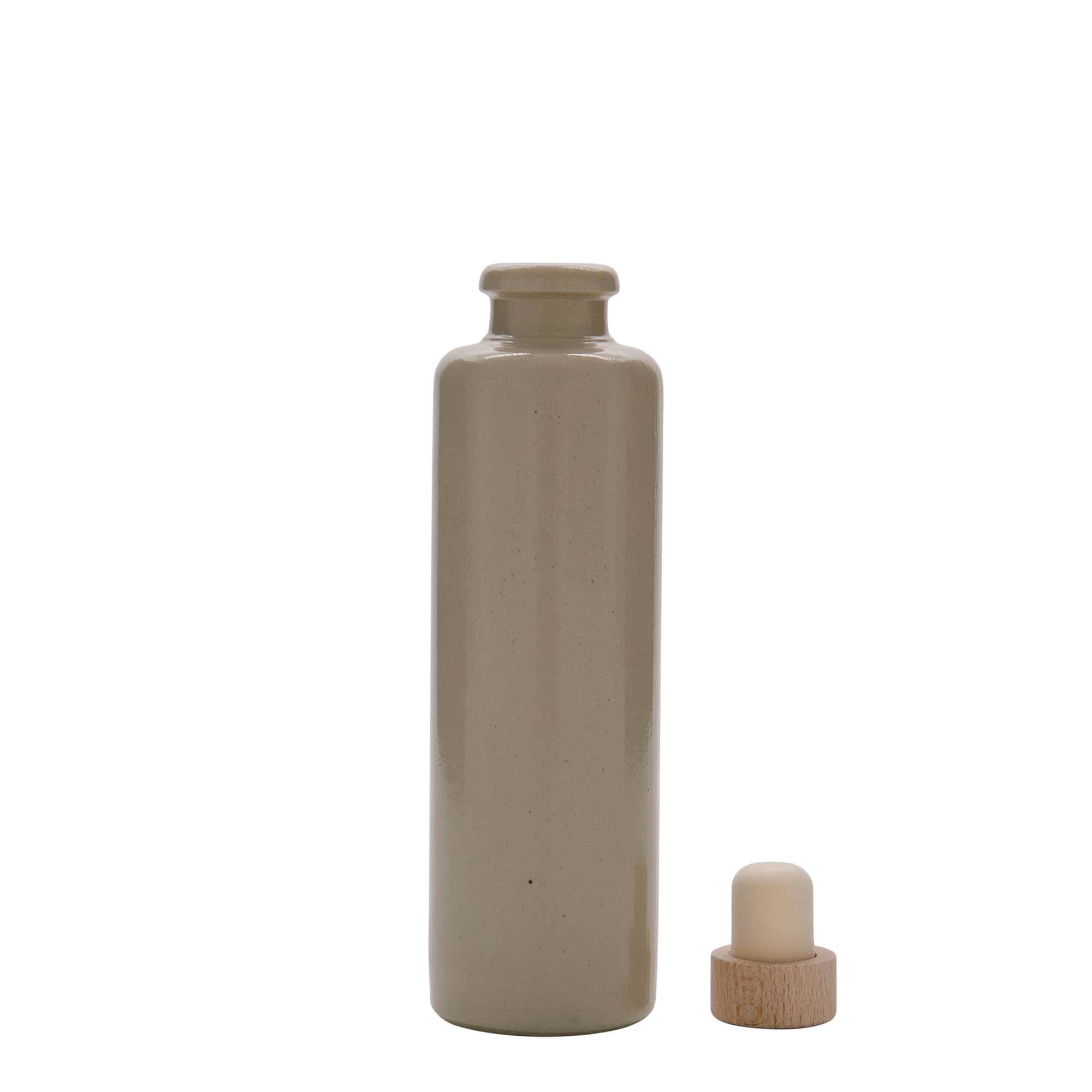 Κεραμικό μπουκάλι 200 ml, κεραμικό, μπεζ, στόμιο: φελλός