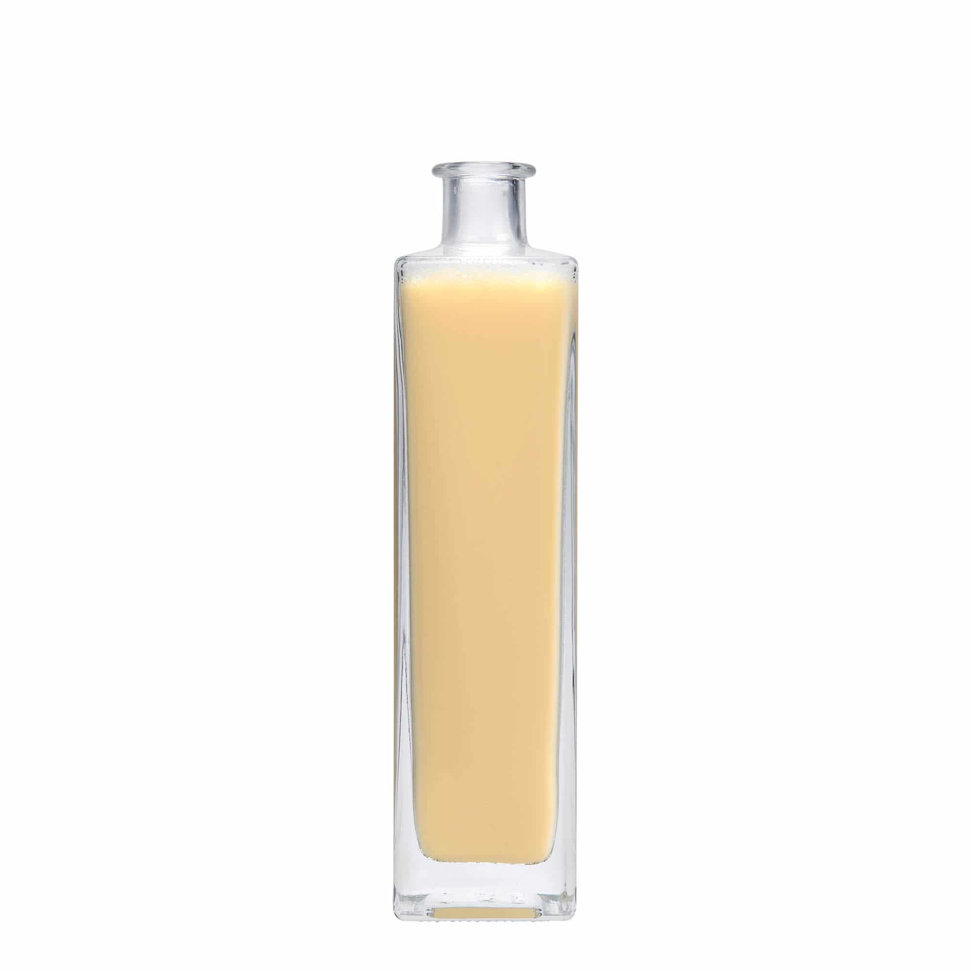 Γυάλινο μπουκάλι 'Rafaello' 500 ml, τετράγωνο, στόμιο: φελλός
