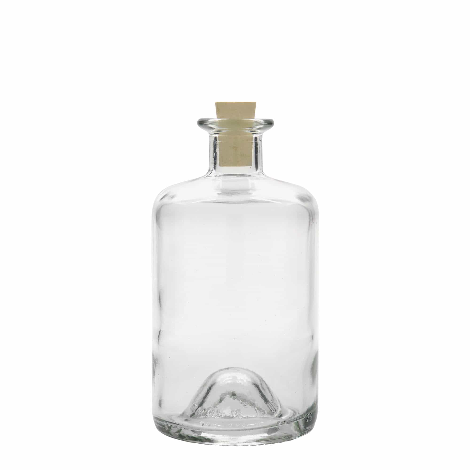 Γυάλινο μπουκάλι φαρμακείου 500 ml, στόμιο: φελλός