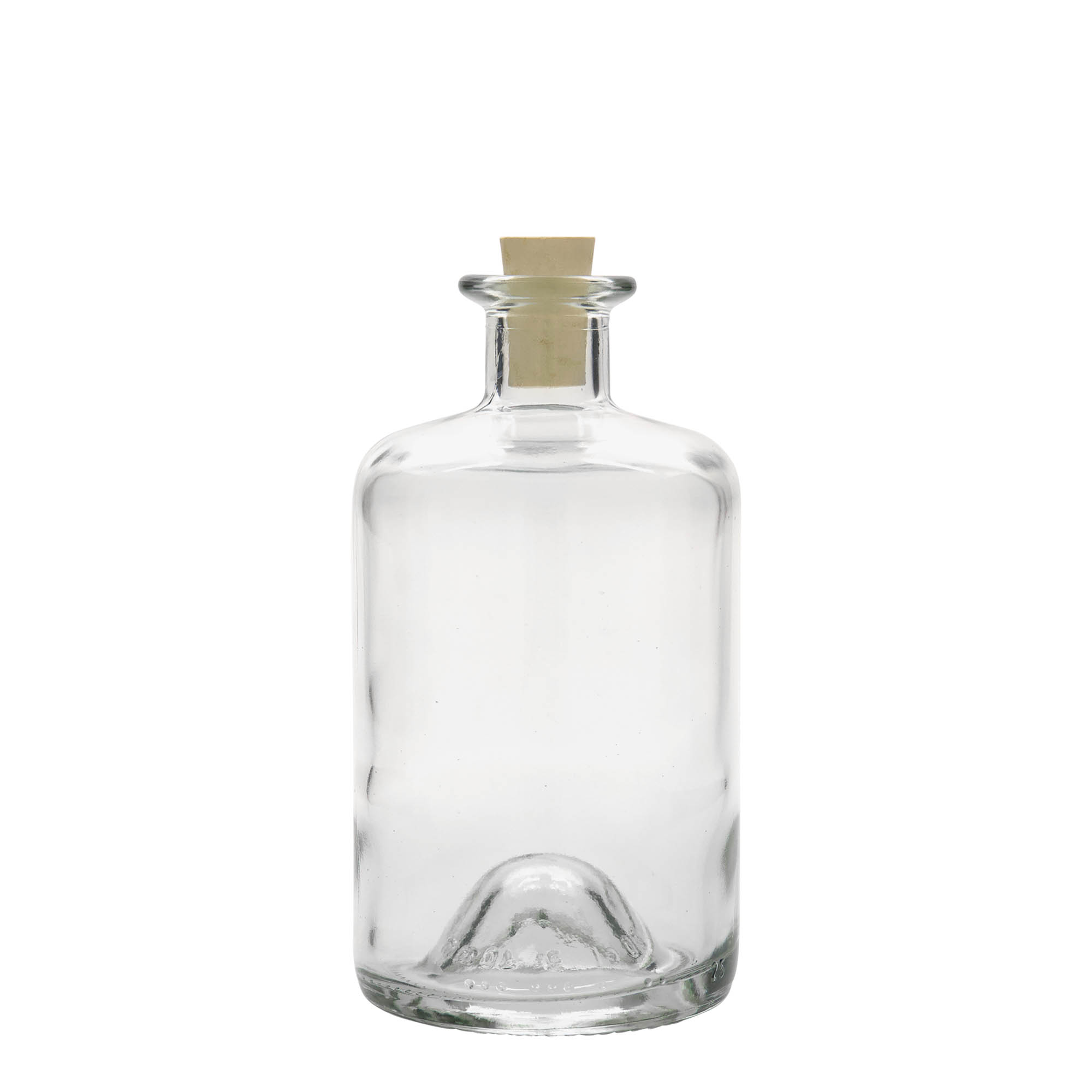 Γυάλινο μπουκάλι φαρμακείου 500 ml, στόμιο: φελλός Γυάλινο μπουκάλι φαρμακείου 500 ml, στόμιο: φελλός