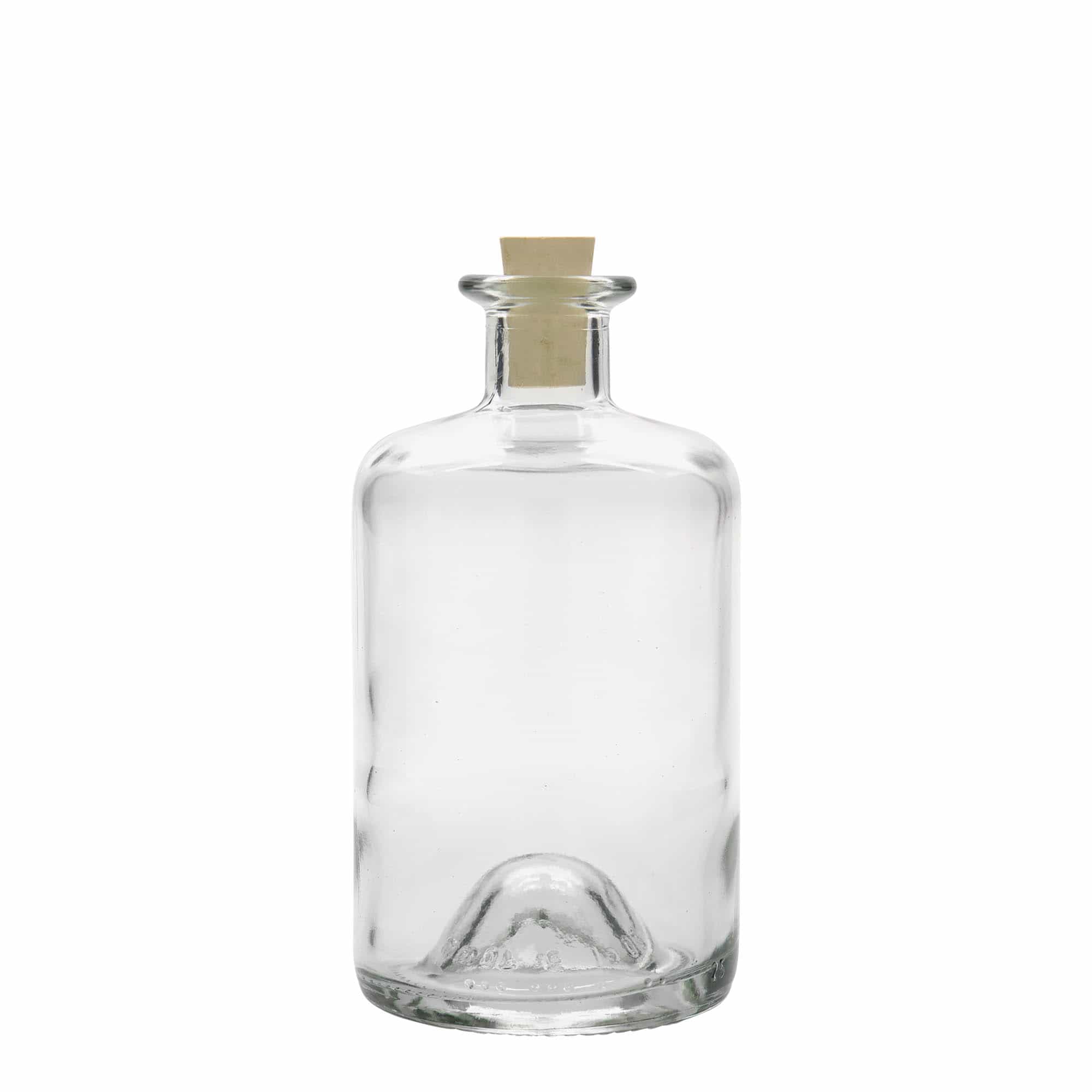 500 ml γυάλινο μπουκάλι φαρμακοποιού, στόμιο: φελλός