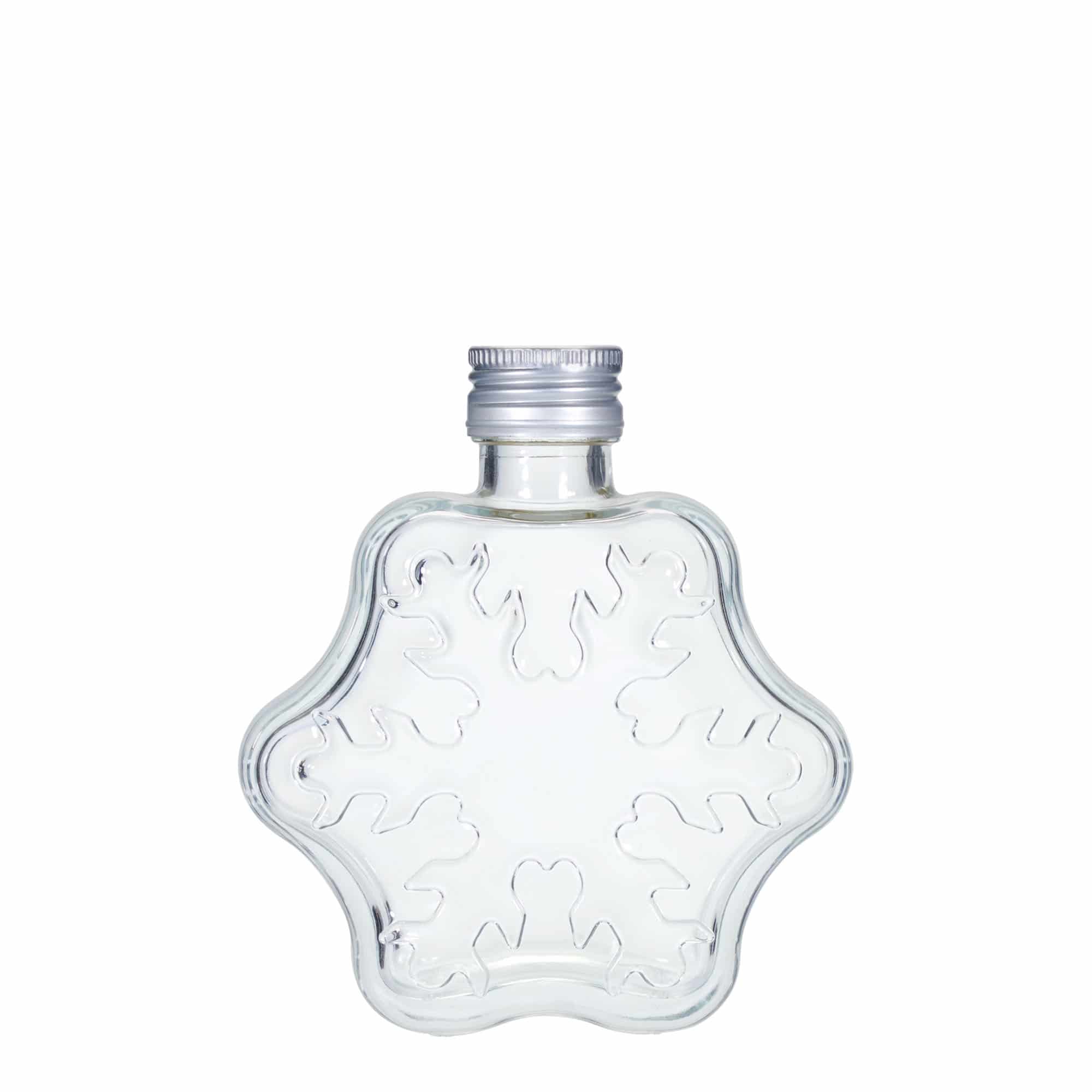 200 ml Glasflasche 'Schneeflocke', Mündung: PP 28