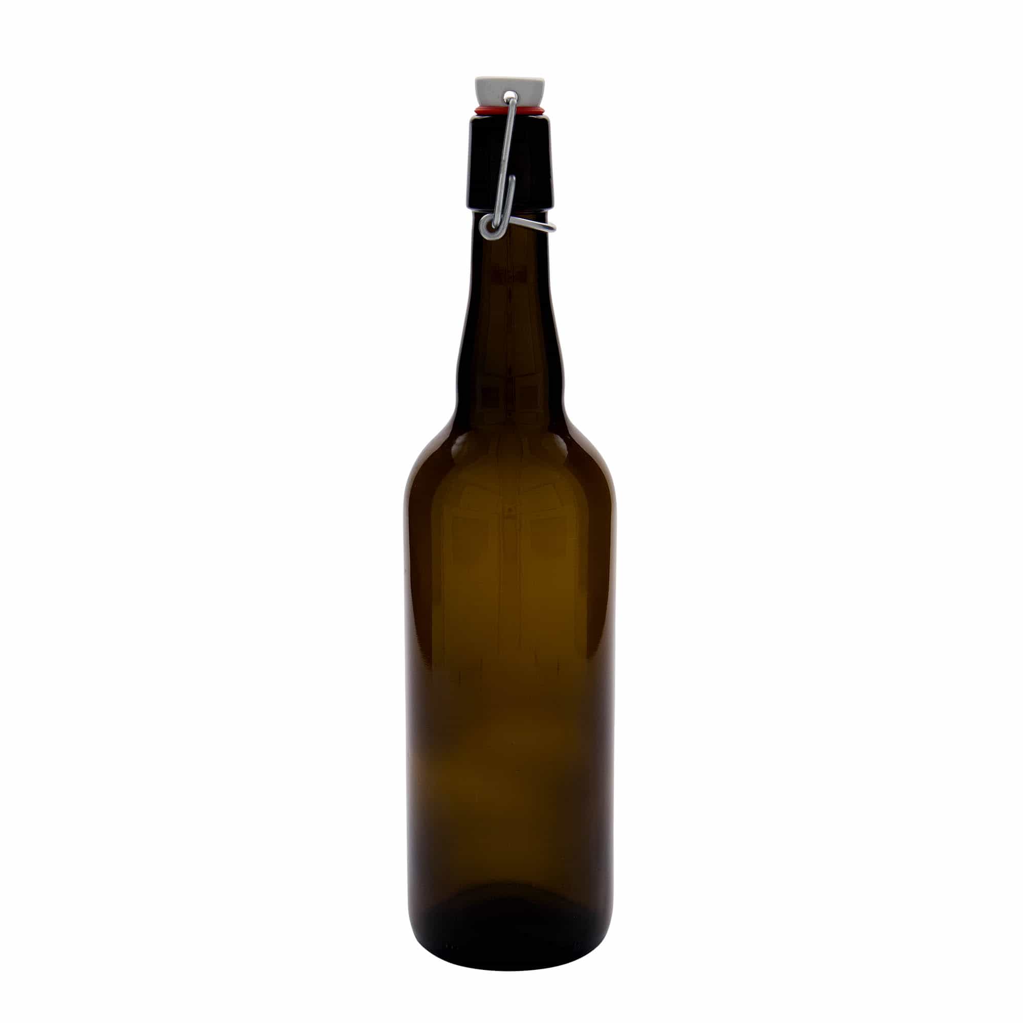 750 ml μπουκάλι μπύρας Βέλγιο, γυαλί, καφέ, στόμιο: κλείσιμο με μπρούτζινο μηχανισμό