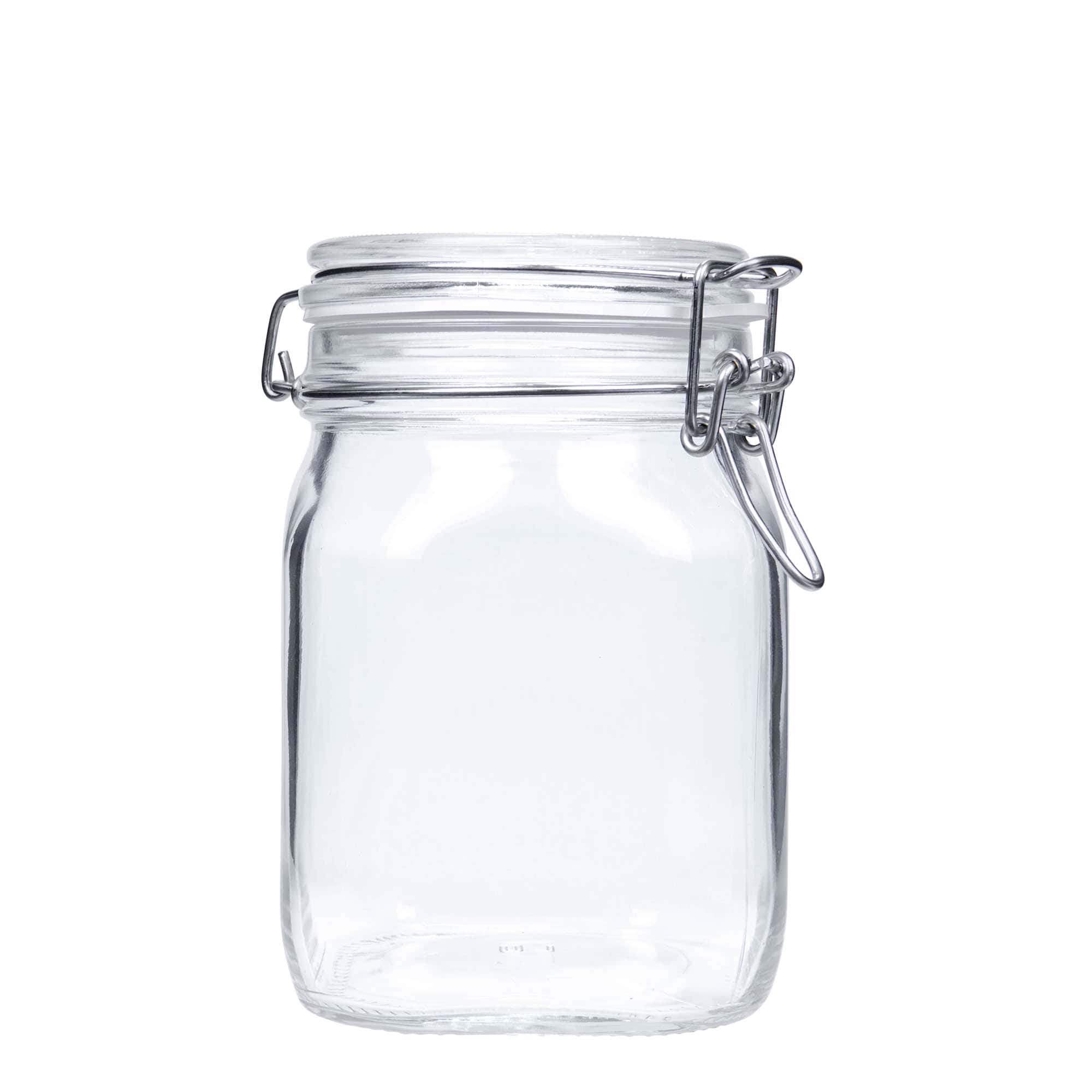Βάζο με καπάκι με κλιπ 'Fido' 1.000 ml, τετράγωνο, στόμιο: καπάκι με κλιπ