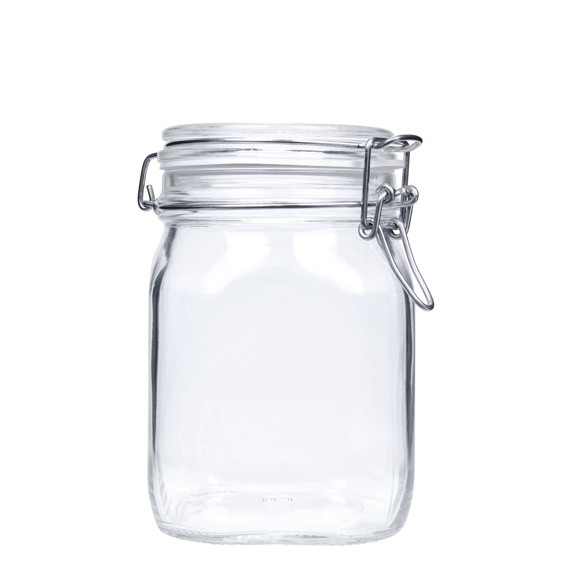Βάζο με καπάκι με κλιπ 'Fido' 1.000 ml, τετράγωνο, στόμιο: καπάκι με κλιπ