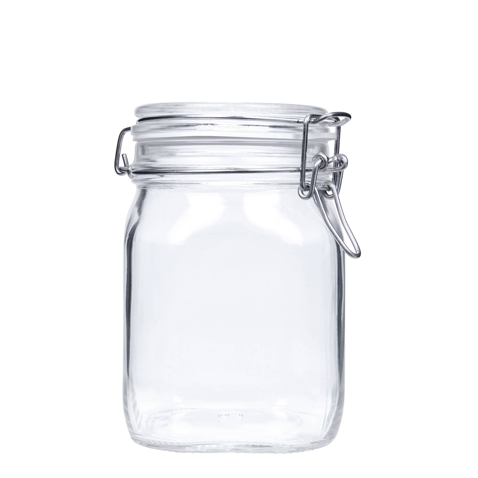 Βάζο με καπάκι με κλιπ 'Fido' 1.000 ml, τετράγωνο, στόμιο: καπάκι με κλιπ
