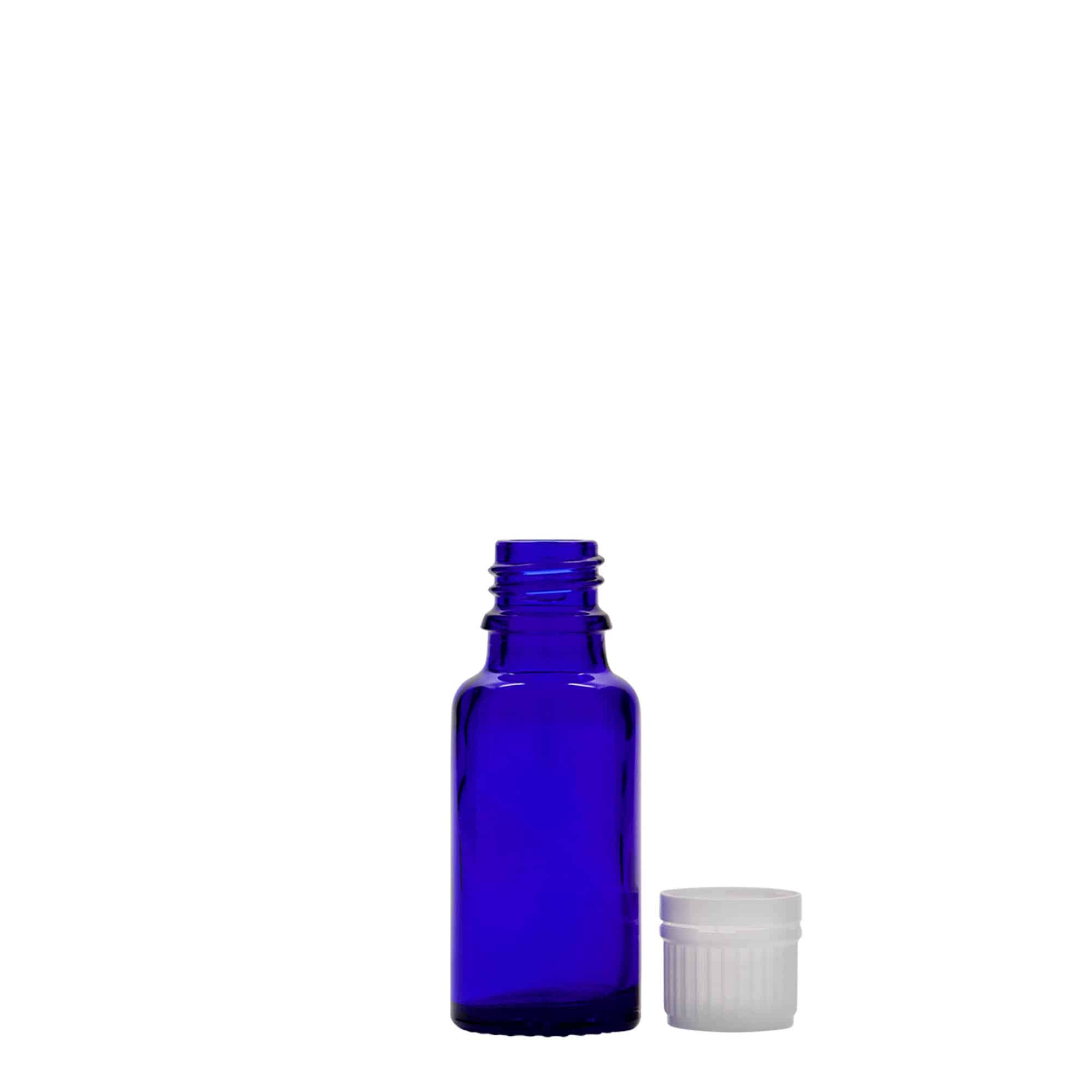 Μπουκάλι φαρμάκου 20 ml, γυάλινο, μπλε ρουά, στόμιο: DIN 18