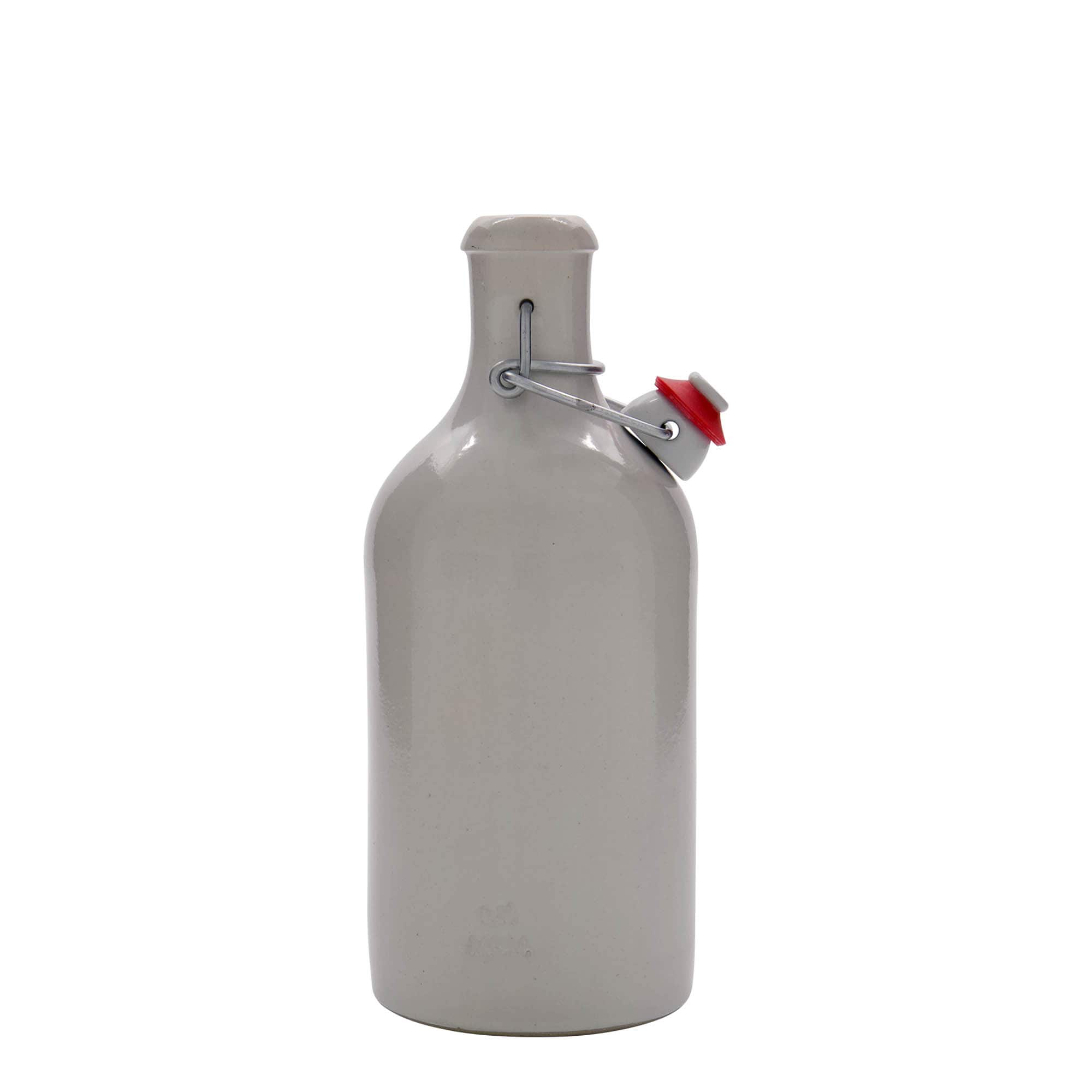 Κεραμικό μπουκάλι 500 ml, κεραμικό, λευκό, στόμιο: φελλός