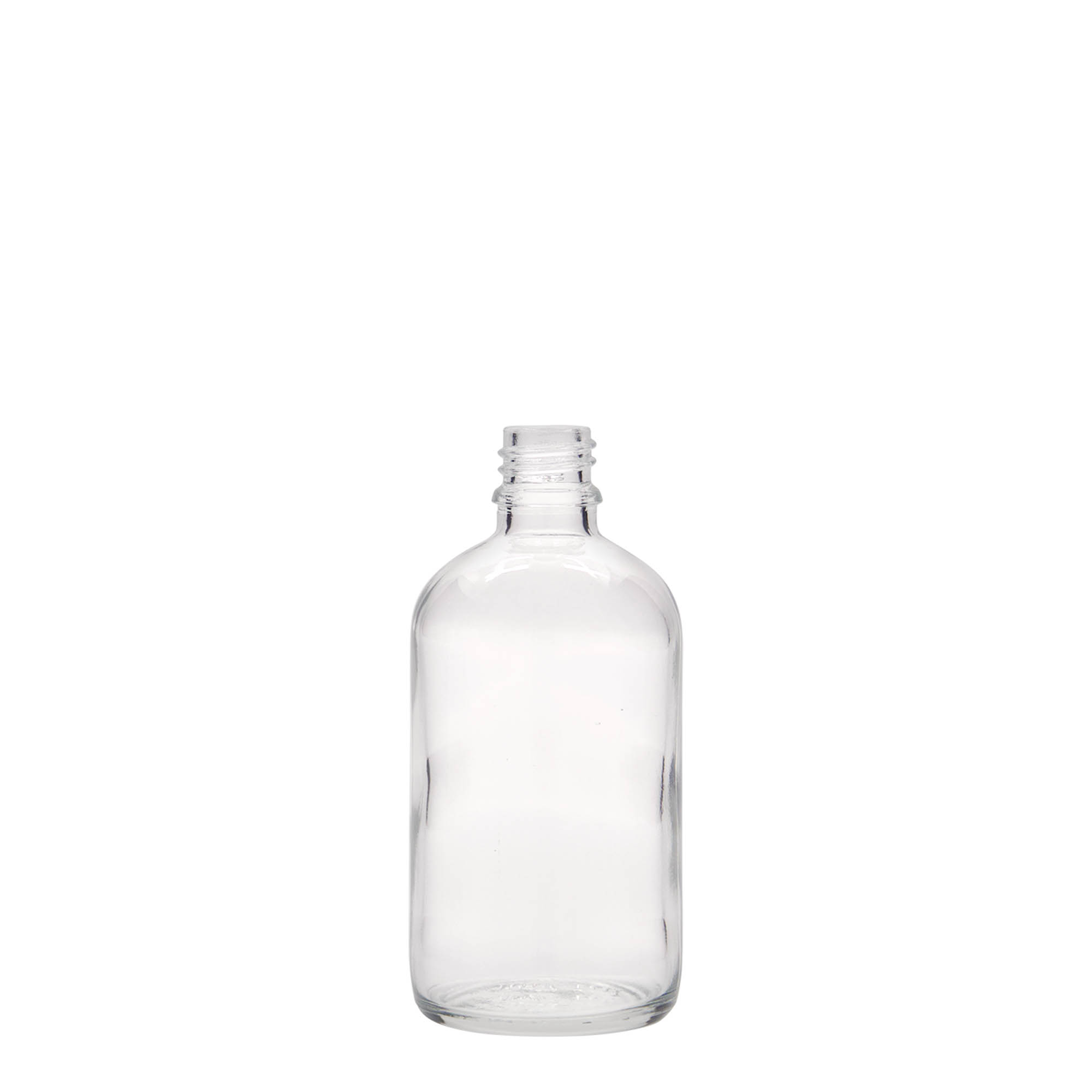 Μπουκάλι φαρμάκου 100 ml, γυάλινο, στόμιο: DIN 18