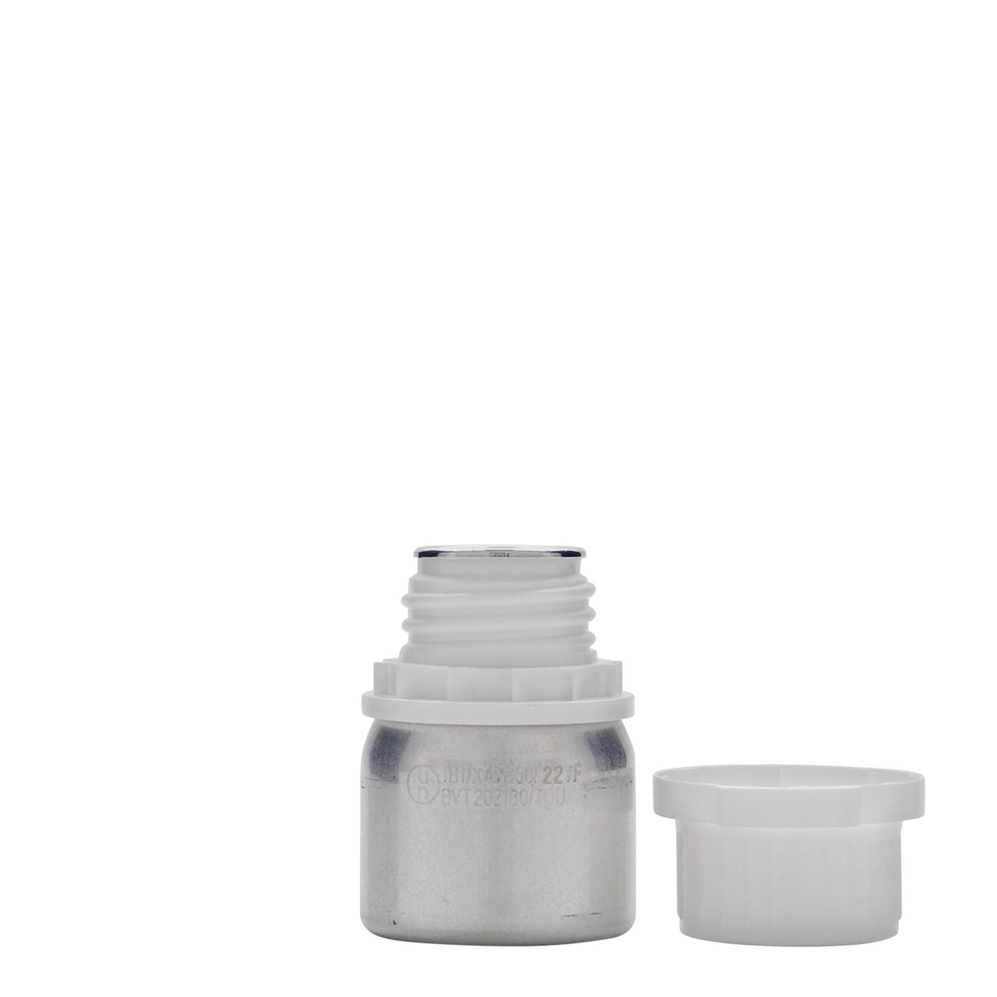 Μπουκάλι αλουμινίου 50 ml, μεταλλικό, ασημί, στόμιο: DIN 32