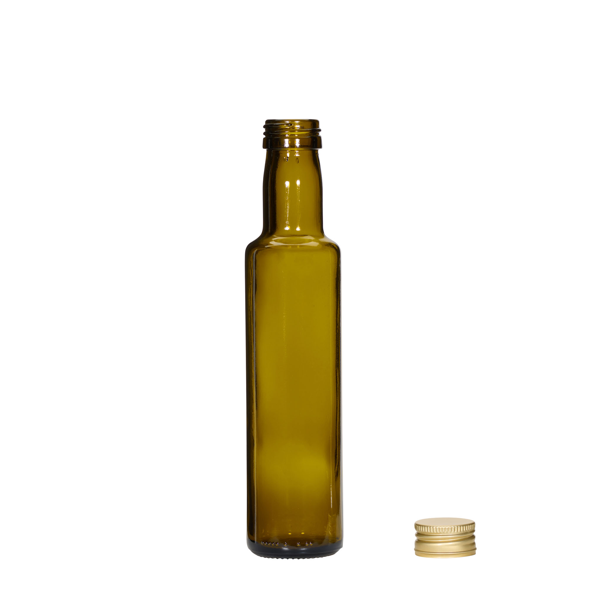 250 ml Glasflasche 'Dorica', antikgrün, Mündung: PP 31,5 250 ml Glasflasche 'Dorica', antikgrün, Mündung: PP 31,5