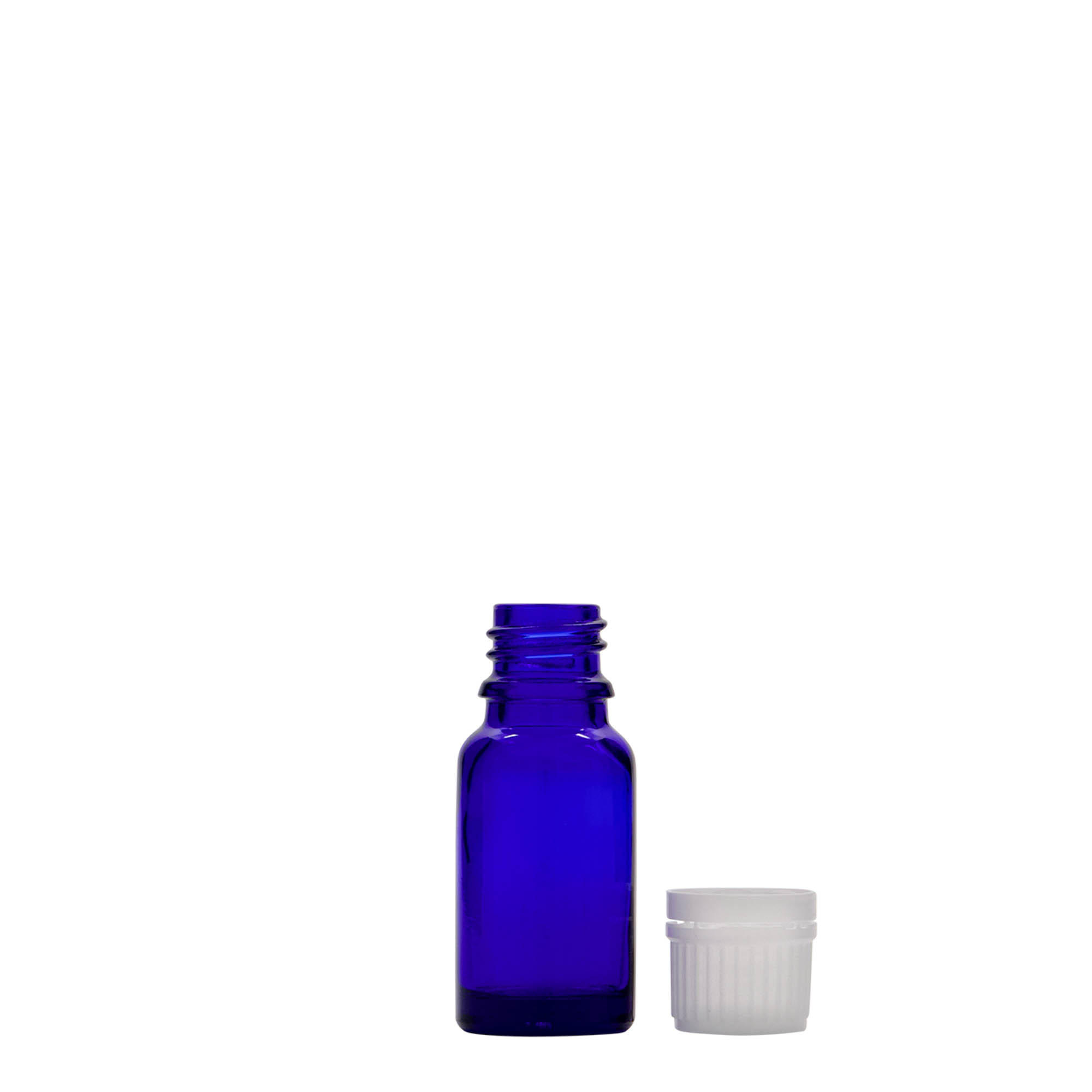 Μπουκάλι φαρμάκου 10 ml, γυάλινο, μπλε ρουά, στόμιο: DIN 18