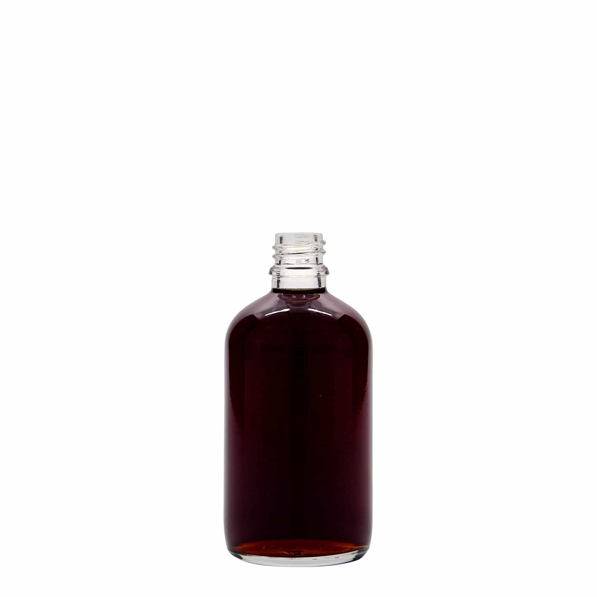 Μπουκάλι φαρμάκου 100 ml, γυάλινο, στόμιο: DIN 18