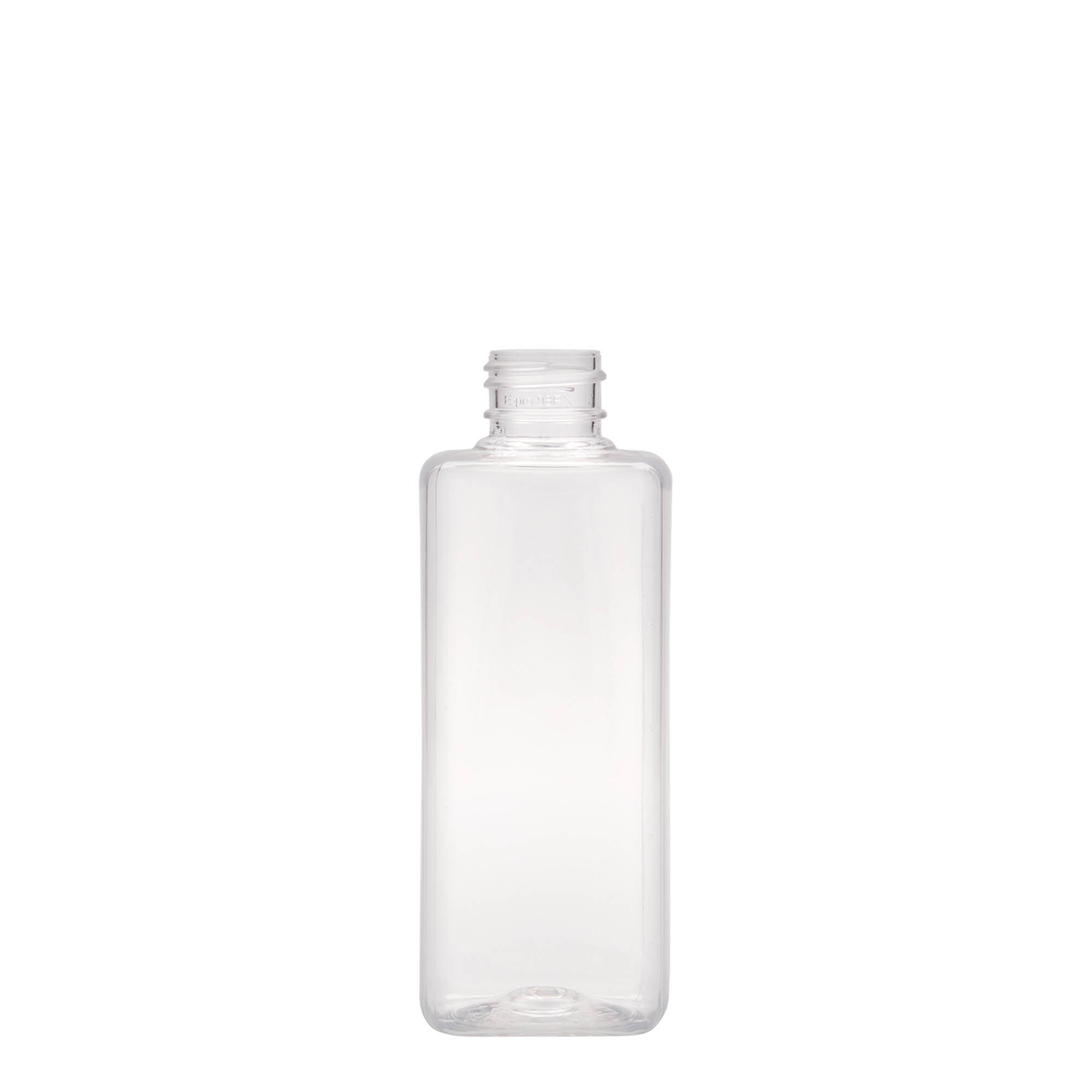 Μπουκάλι PET 'Karl' 200 ml, τετράγωνο, πλαστικό, στόμιο: GPI 24/410 Μπουκάλι PET 'Karl' 200 ml, τετράγωνο, πλαστικό, στόμιο: GPI 24/410