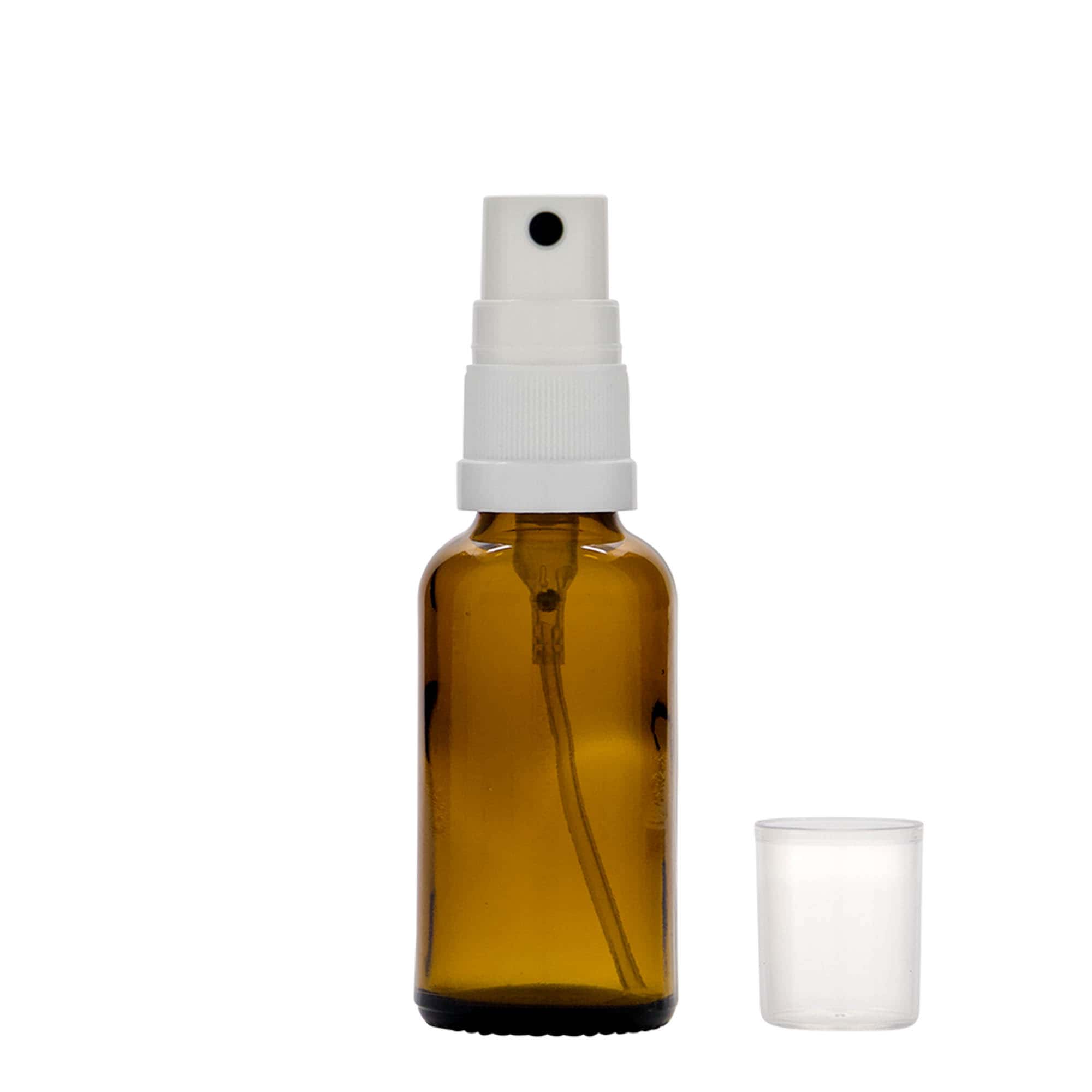 Μπουκάλι ψεκασμού φαρμάκου 30 ml, γυάλινο, καφέ, στόμιο: DIN 18 Μπουκάλι ψεκασμού φαρμάκου 30 ml, γυάλινο, καφέ, στόμιο: DIN 18