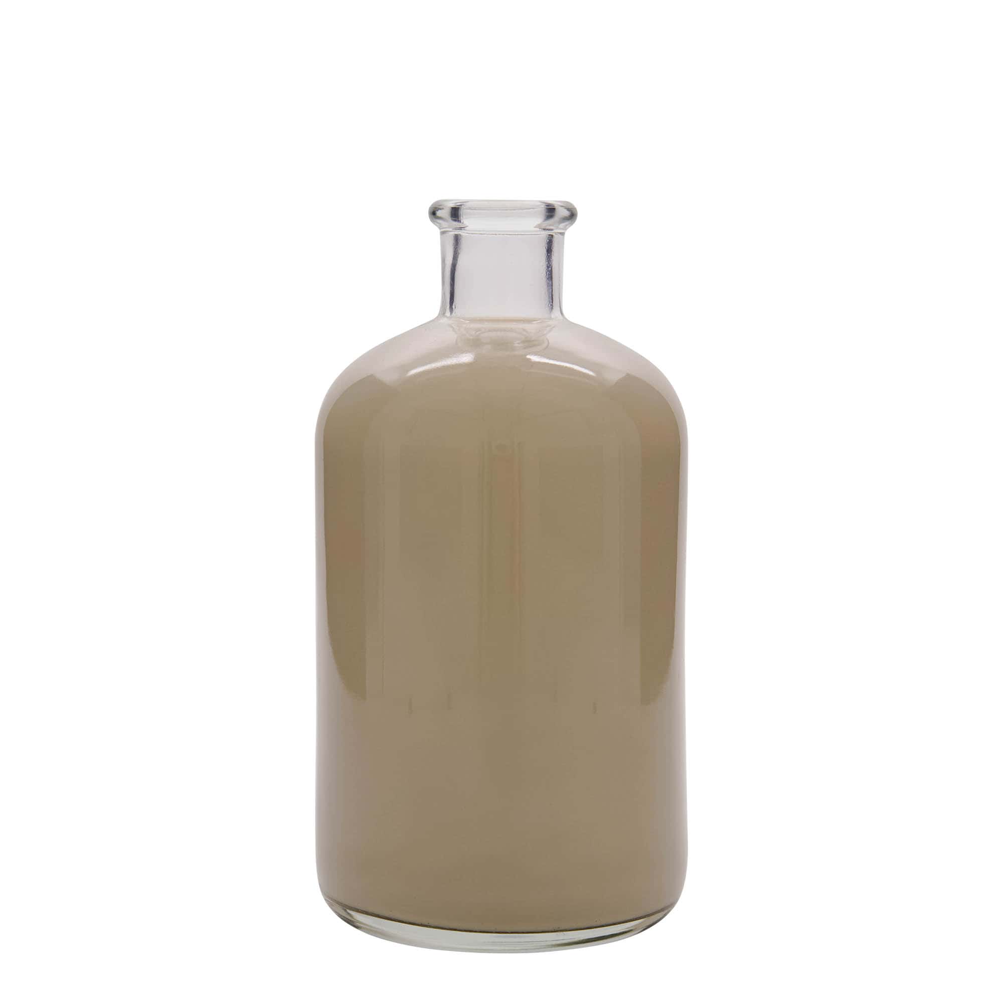 Γυάλινο μπουκάλι φαρμακείου 1.000 ml, στόμιο: φελλός