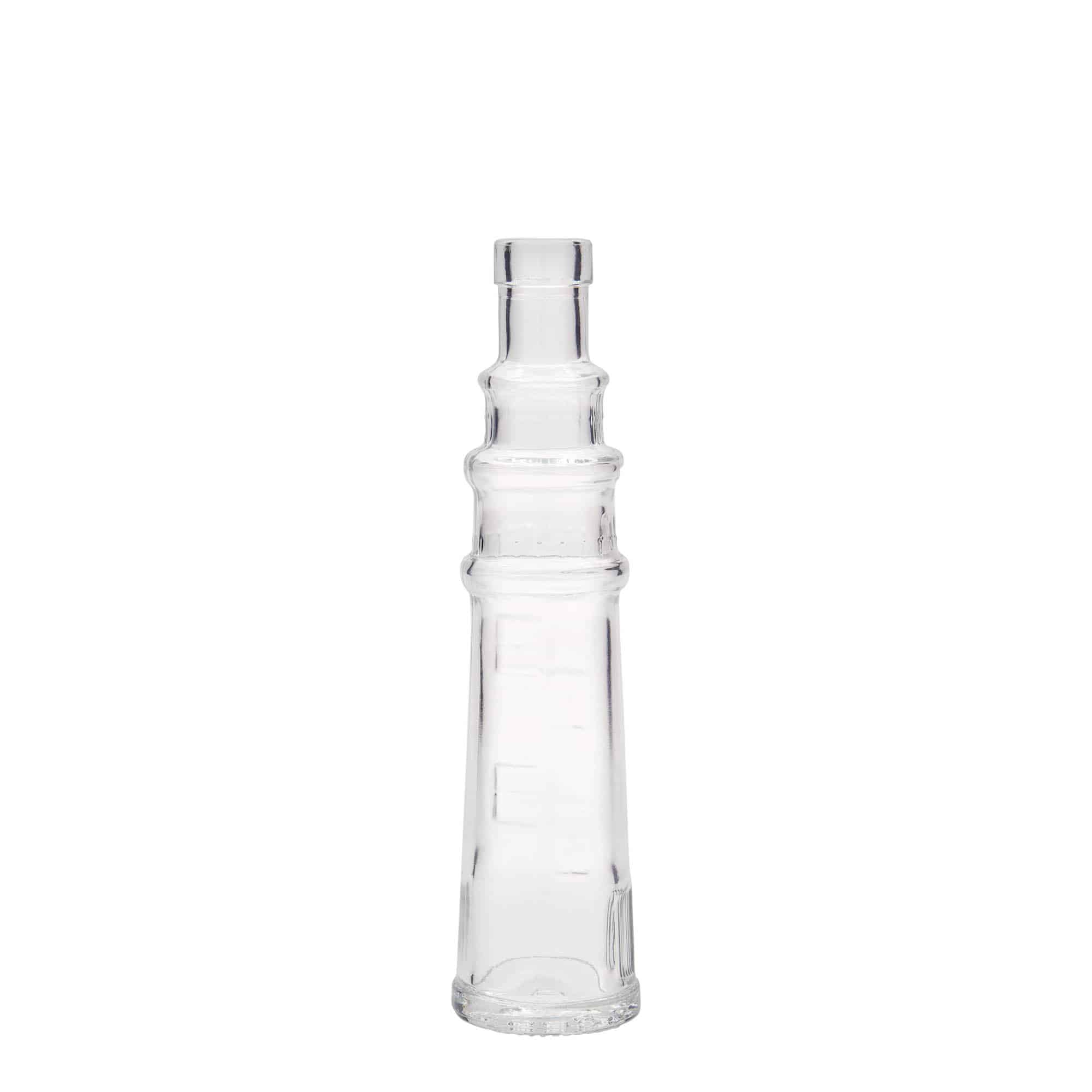 Γυάλινο μπουκάλι φαρμακείου 'Φάρος' 100 ml, στόμιο: φελλός