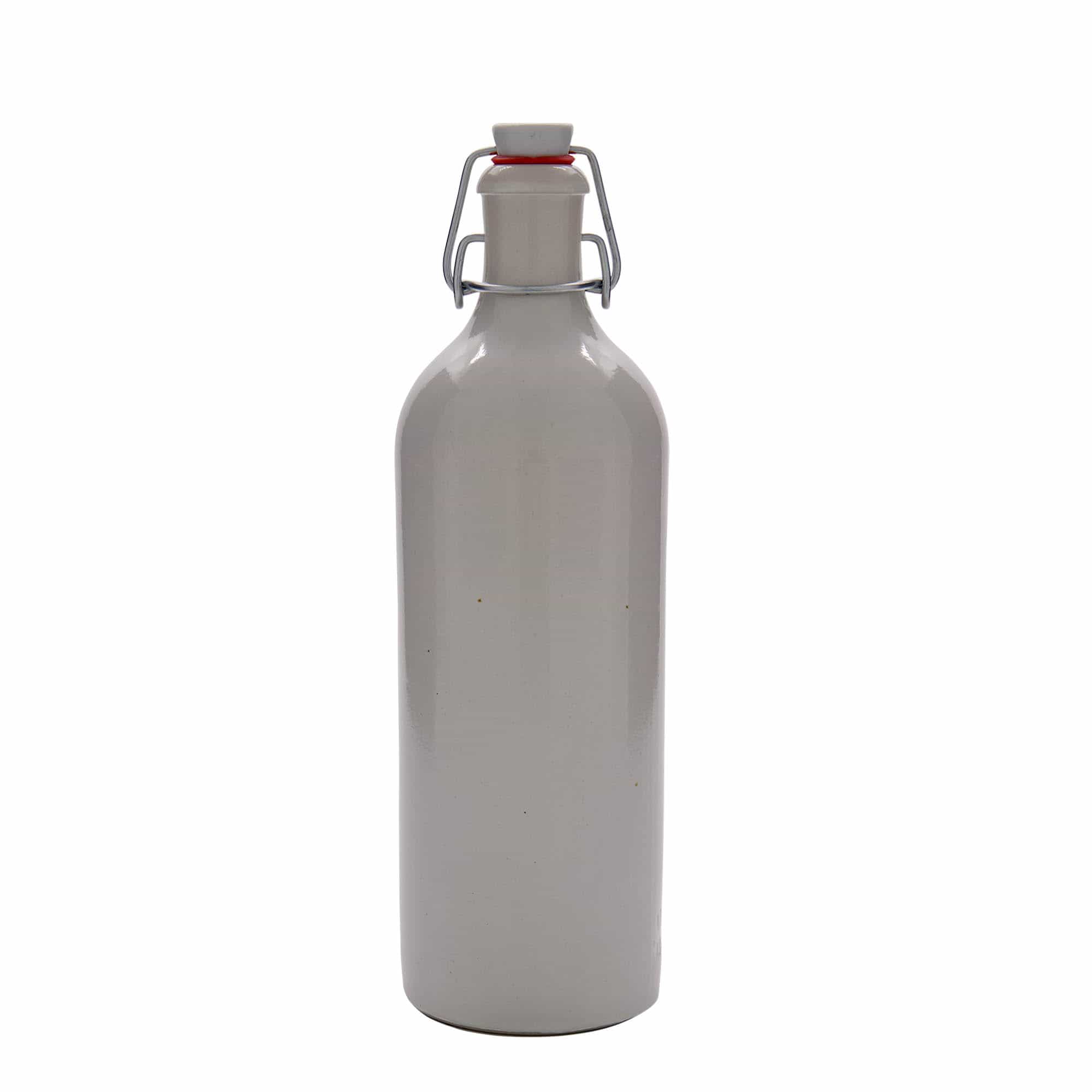 Κεραμικό μπουκάλι 750 ml, κεραμικό, λευκό, στόμιο: μηχανικό πώμα