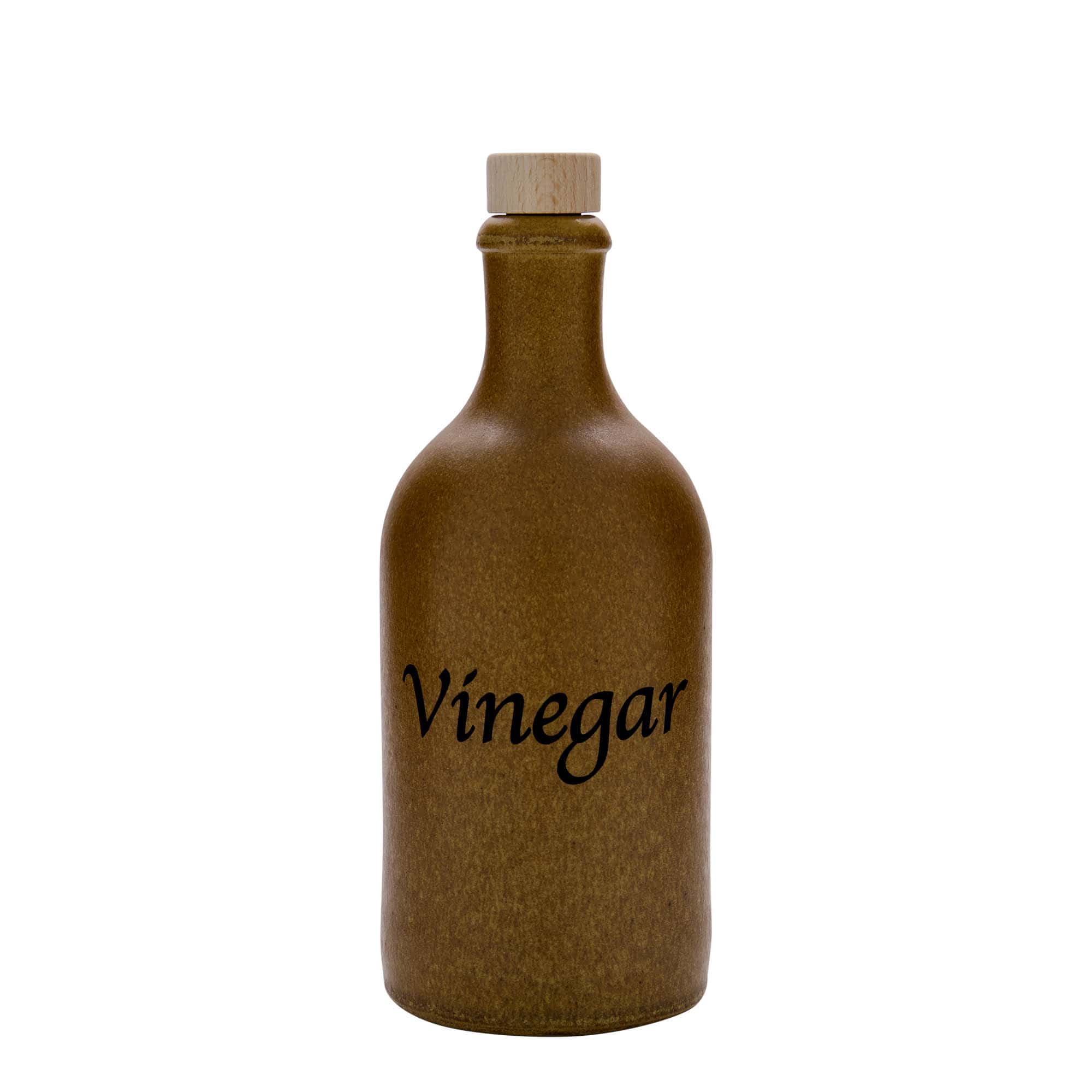 500 ml πιθάρι από πηλό, σχέδιο: Ξύδι, κεραμικό, καφέ-κρυσταλλικό, στόμιο: φελλός