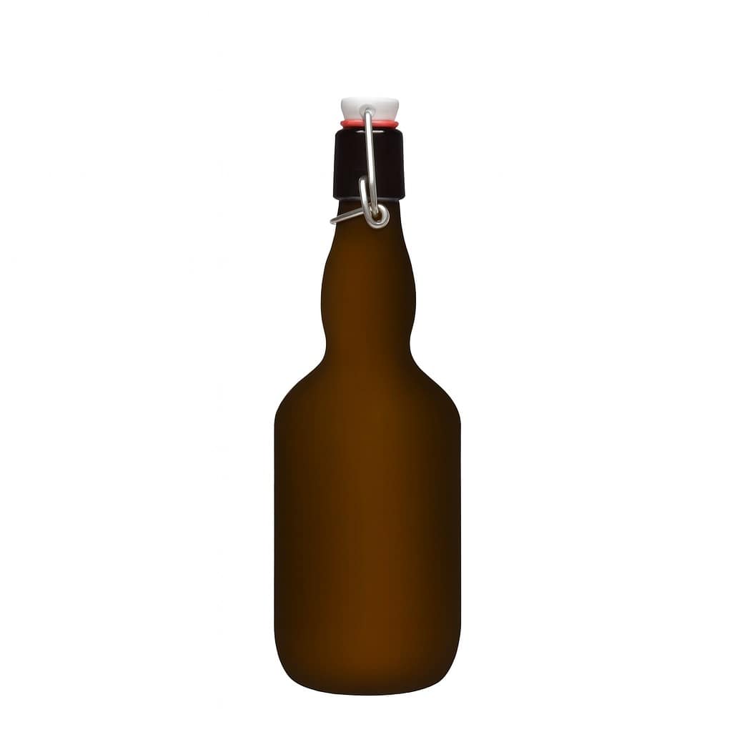 Μπουκάλι μπύρας με φαρδύ λαιμό 500 ml, γυάλινο, πράσινο αντικέ, στόμιο: μηχανικό πώμα