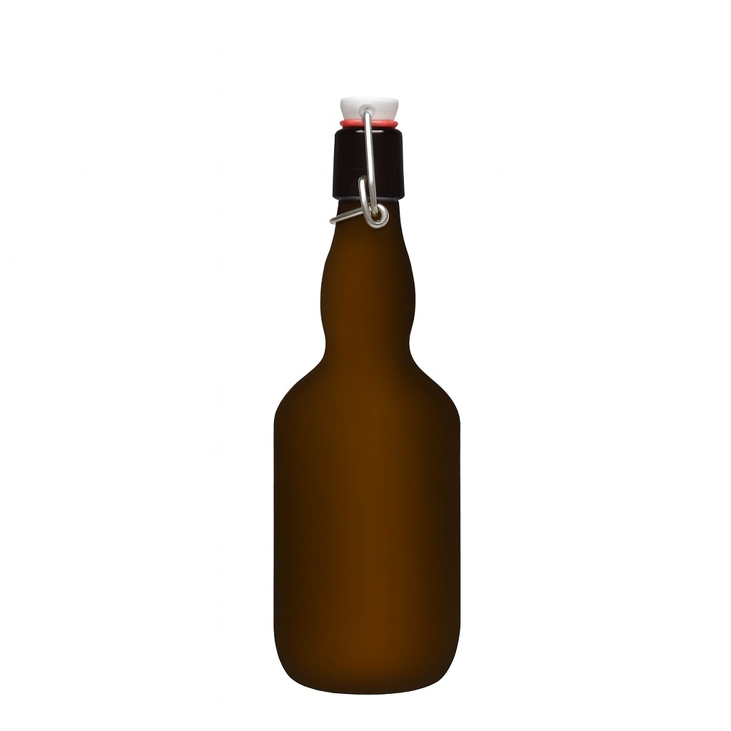 Μπουκάλι μπύρας με φαρδύ λαιμό 500 ml, γυάλινο, πράσινο αντικέ, στόμιο: μηχανικό πώμα