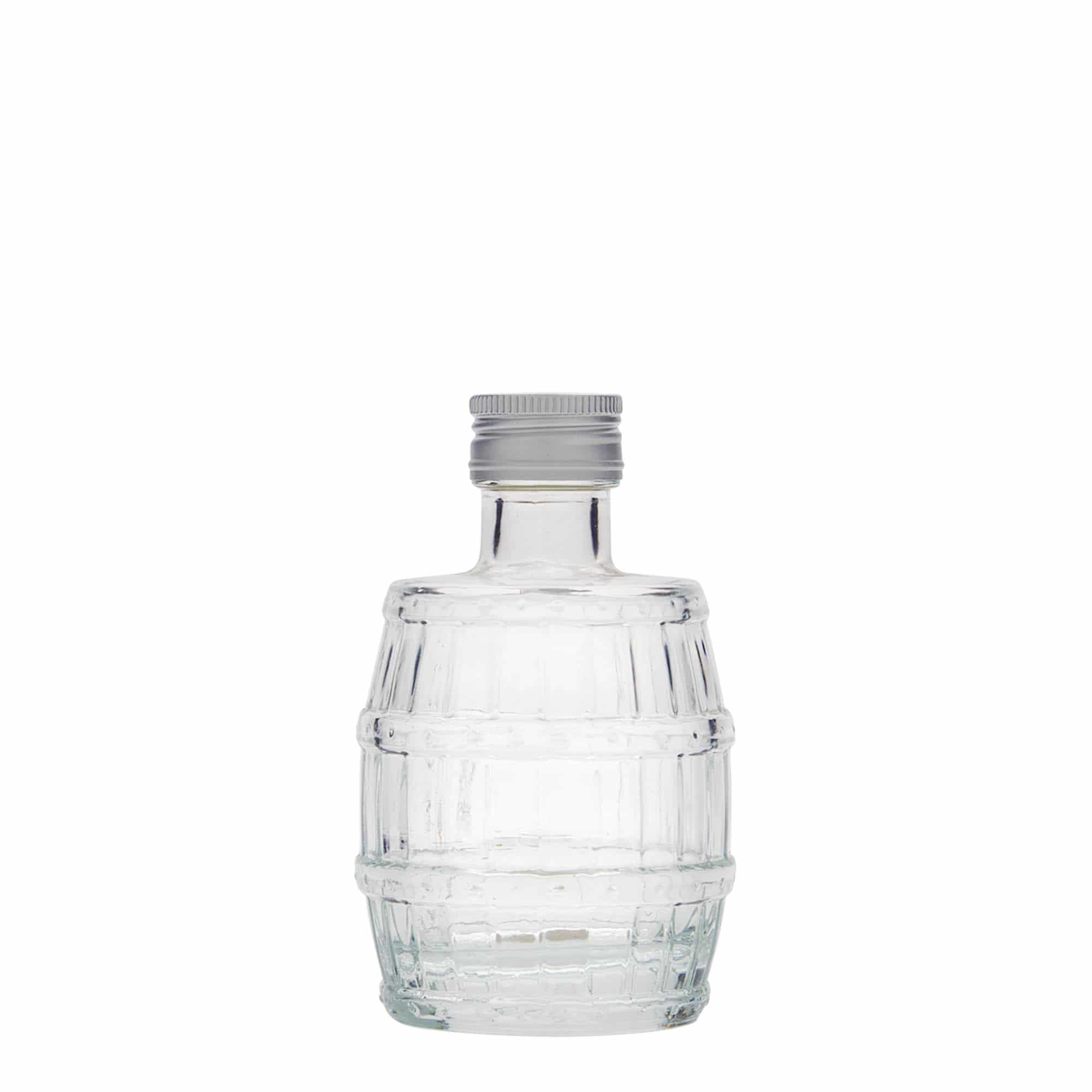 Γυάλινο μπουκάλι 'Βαρέλι' 100 ml, στόμιο: PP 24