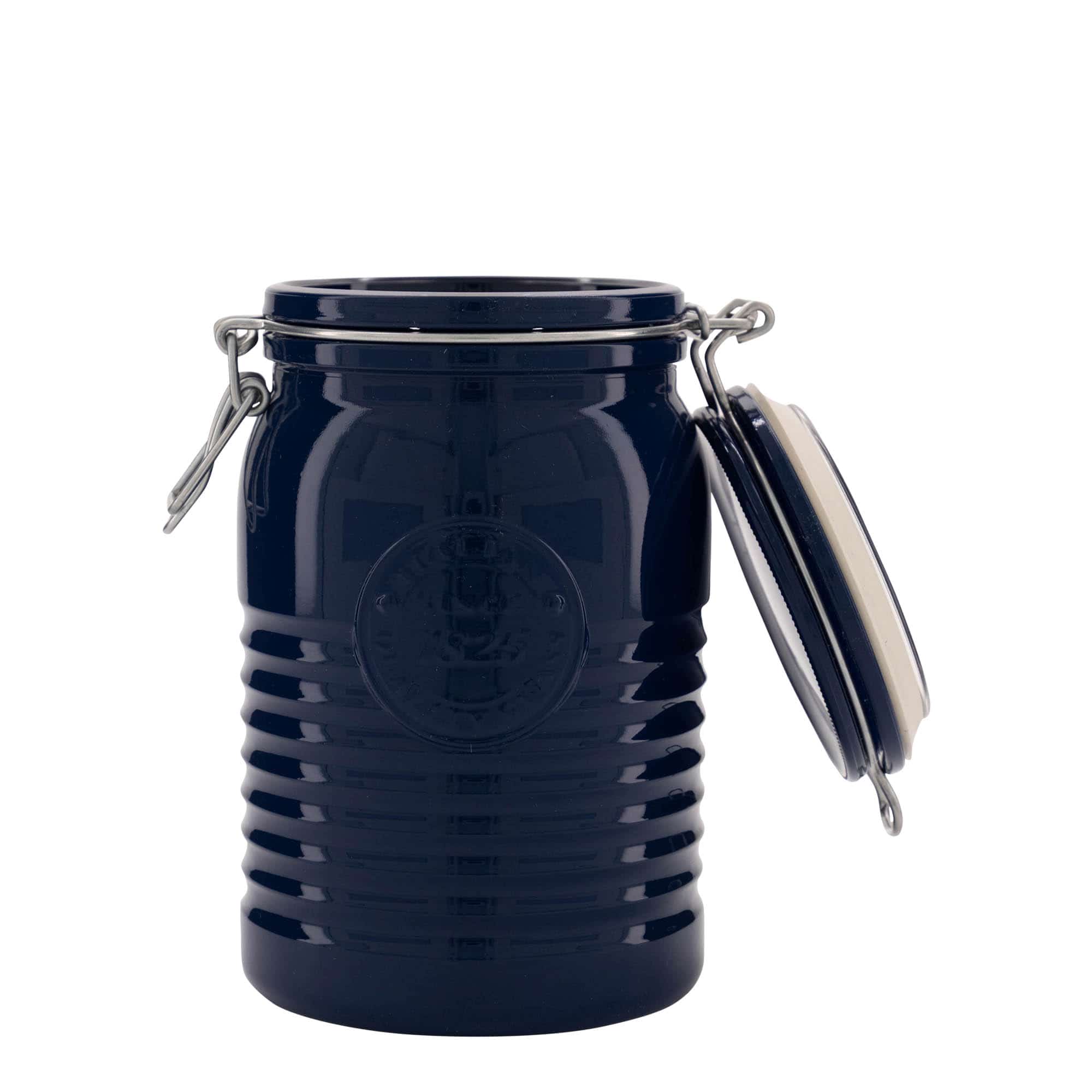Βάζο με καπάκι με κλιπ 'Officina 1825' 1.000 ml, μπλε, στόμιο: καπάκι με κλιπ