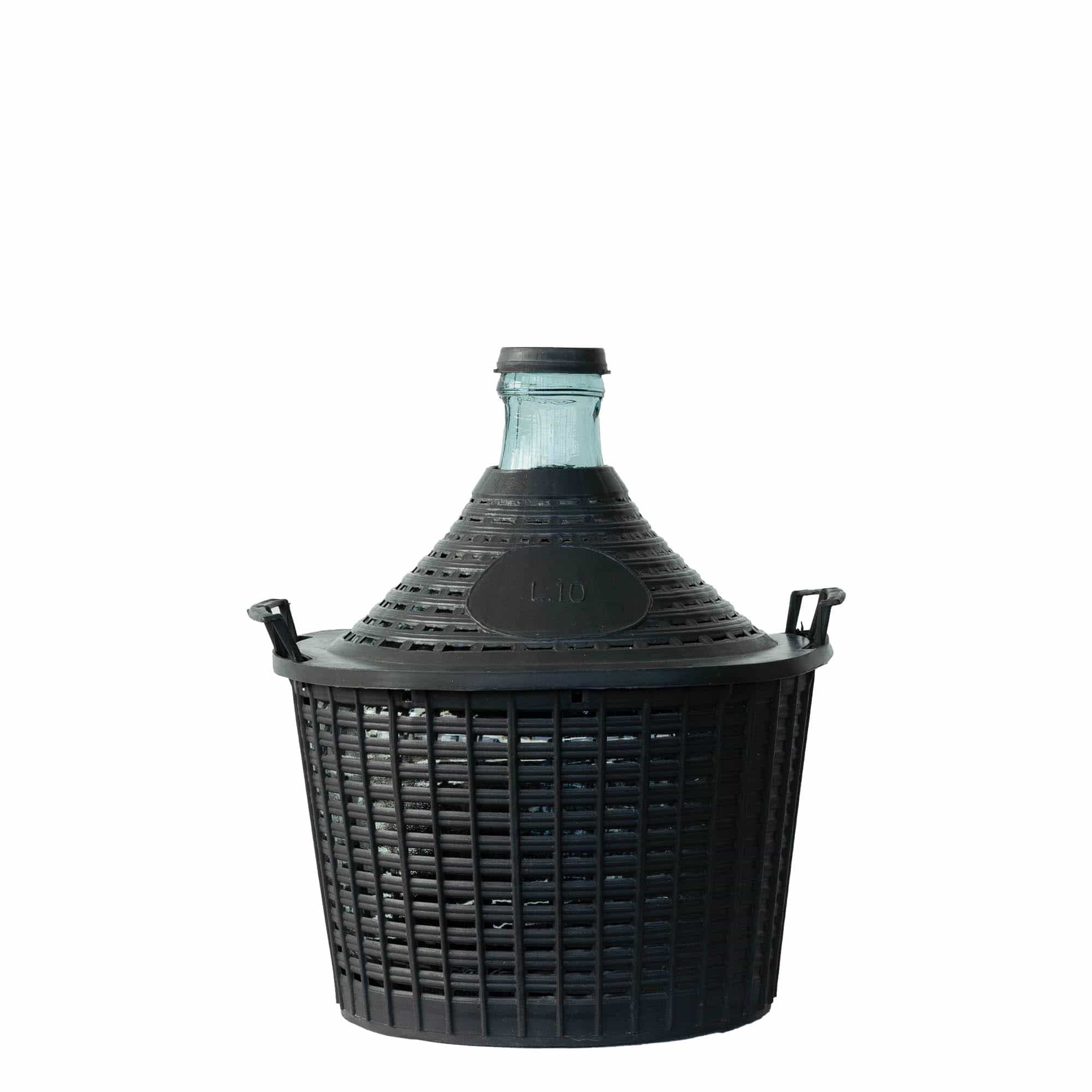 Νταμιτζάνα 10 l με στενό λαιμό, γυάλινη, στόμιο: χωνευτό πώμα