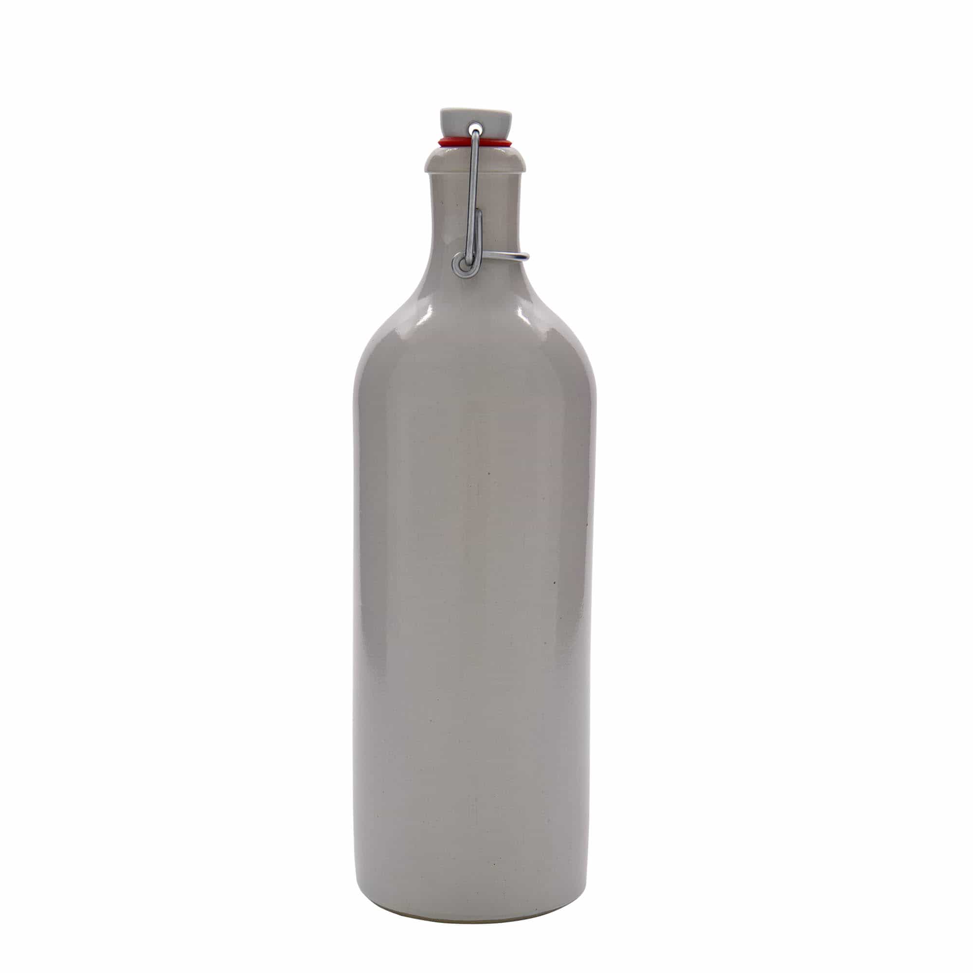 Κεραμικό μπουκάλι 750 ml, κεραμικό, λευκό, στόμιο: μηχανικό πώμα