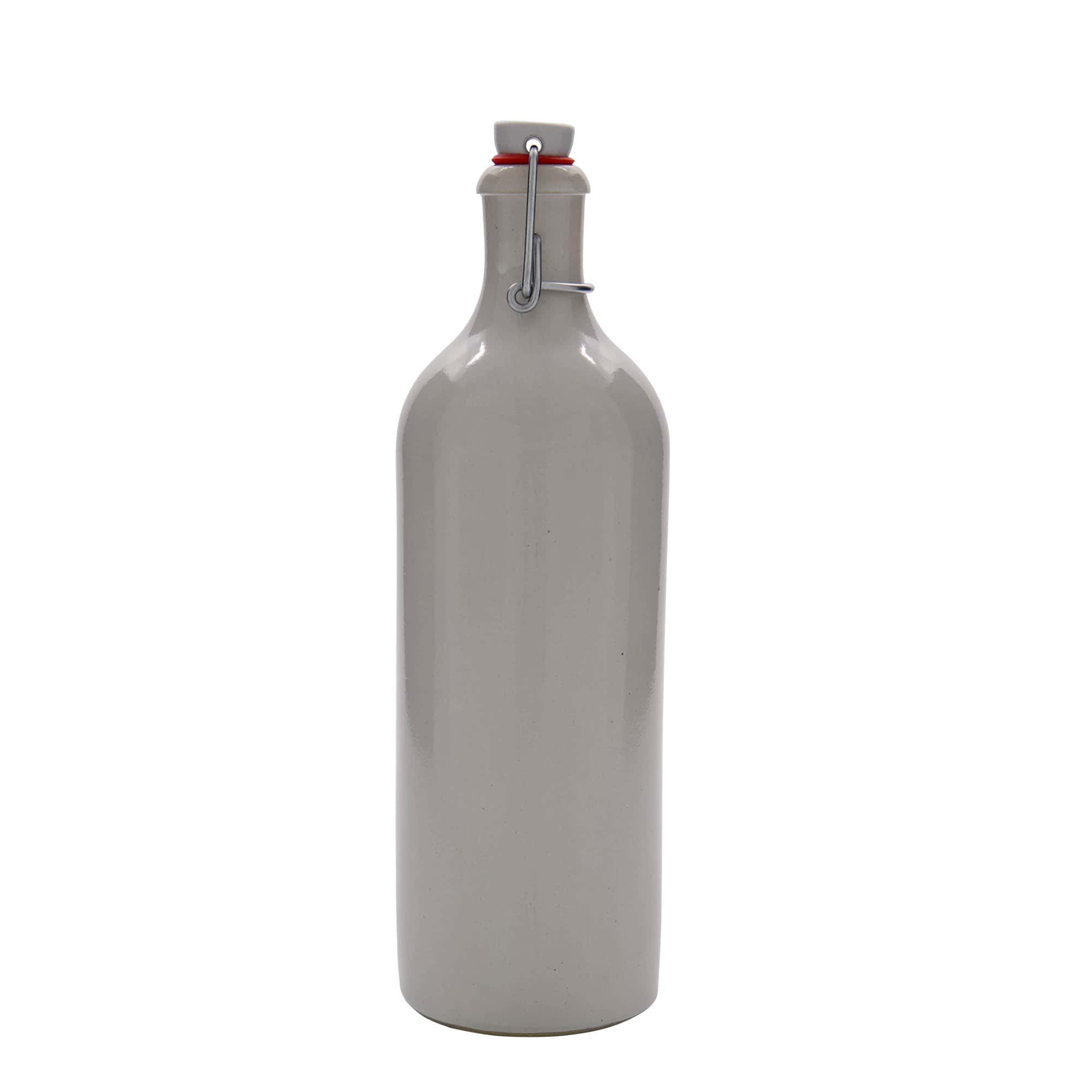 Κεραμικό μπουκάλι 750 ml, κεραμικό, λευκό, στόμιο: μηχανικό πώμα