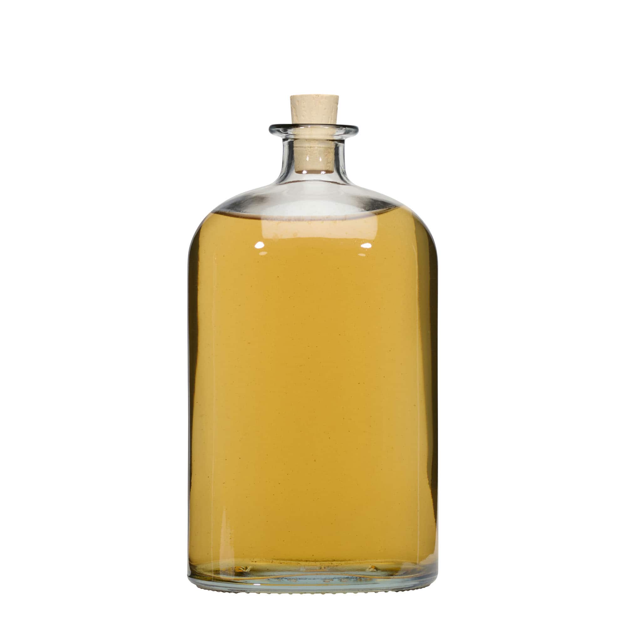 Γυάλινο μπουκάλι 'Dundee' 1.000 ml, οβάλ, στόμιο: φελλός