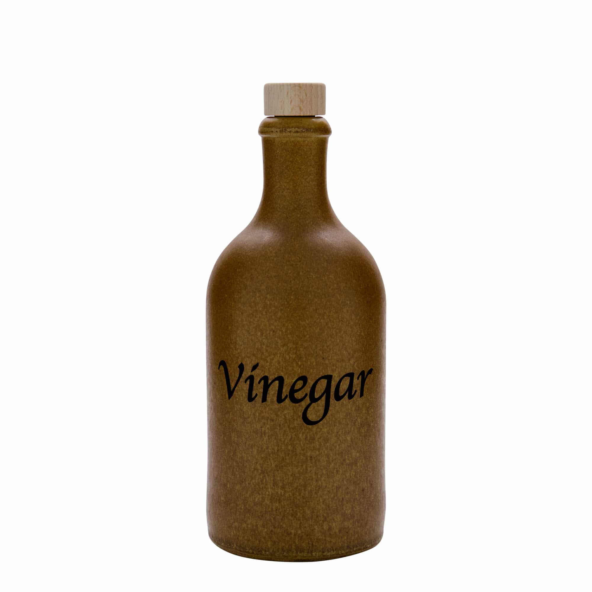 Κεραμικό μπουκάλι 500 ml, σχέδιο: Vinegar, κεραμικό, καφέ κρυσταλλιζέ, στόμιο: φελλός