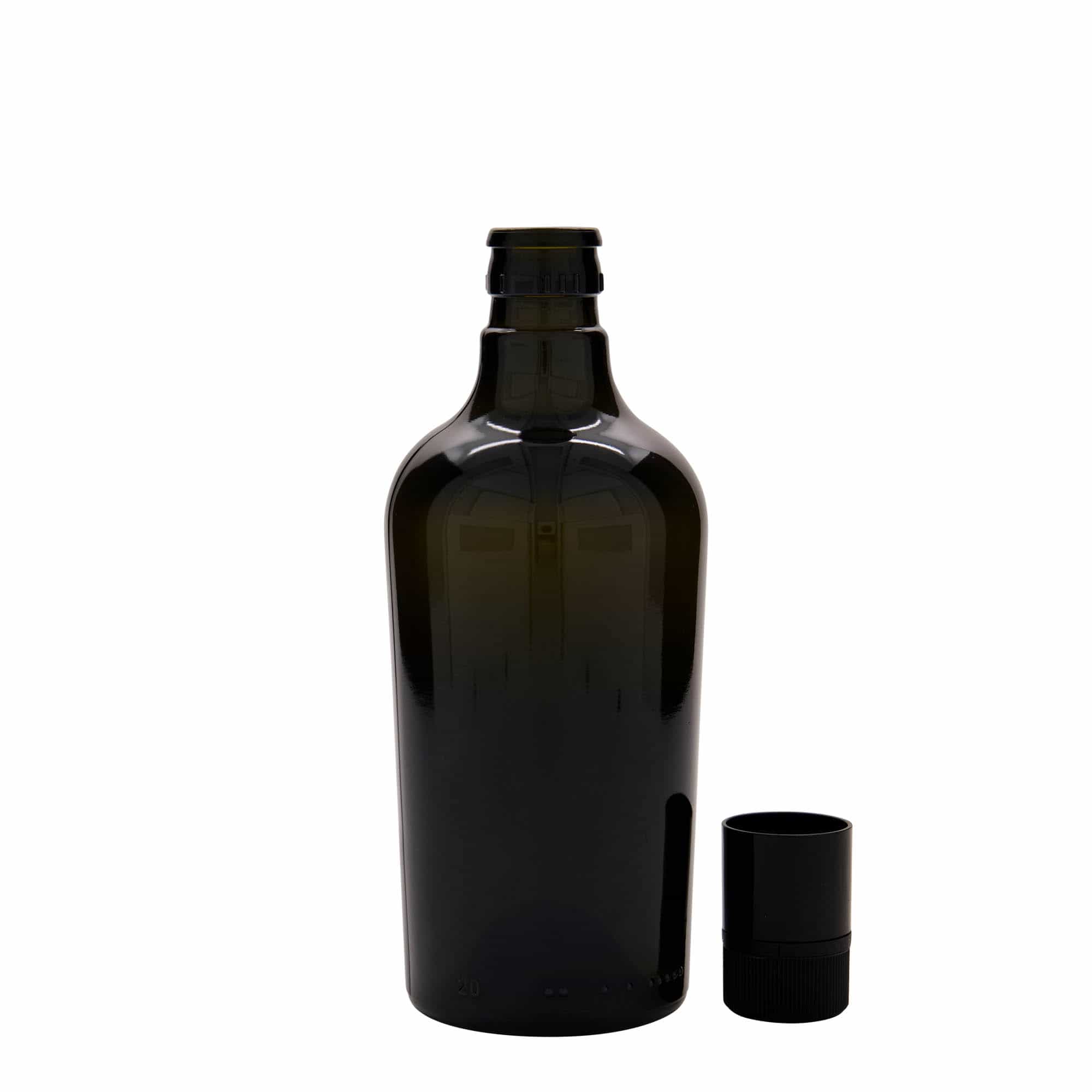 Μπουκάλι για ξίδι/λάδι 'Oleum' 500 ml, γυάλινο, πράσινο αντικέ, στόμιο: DOP