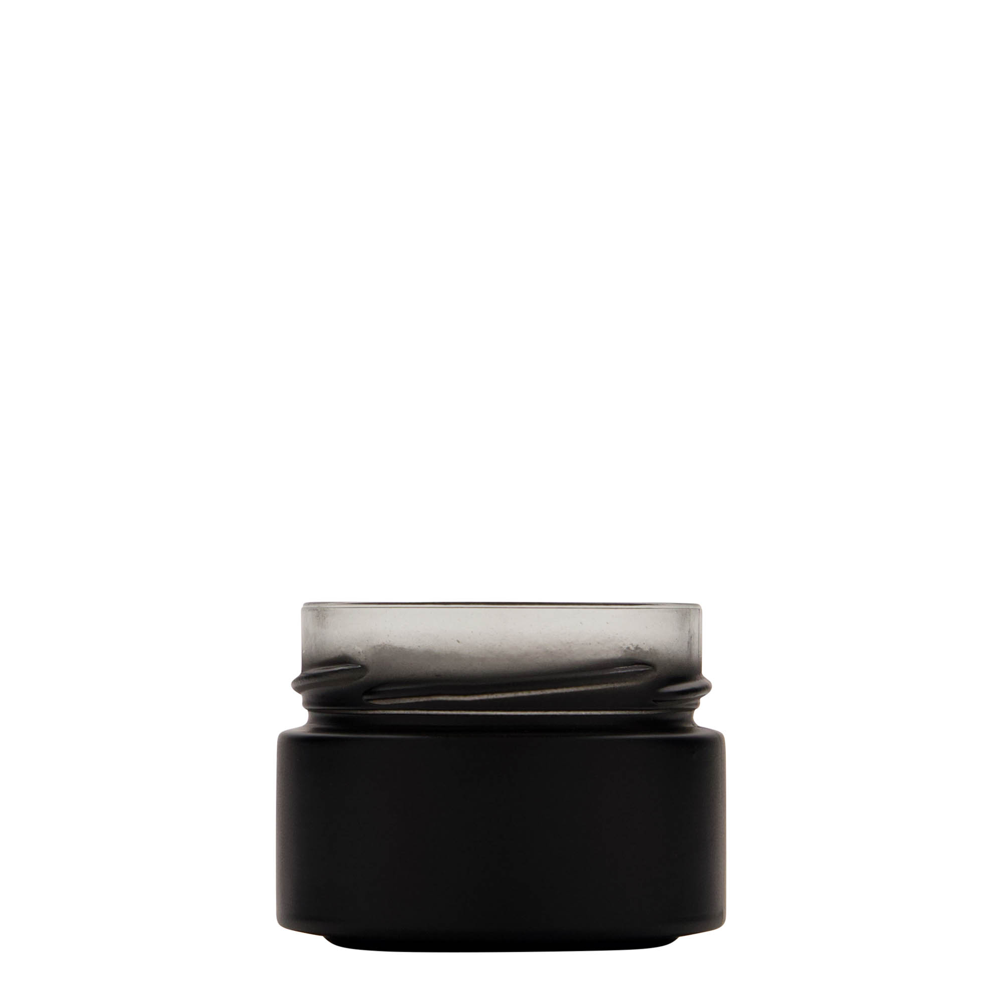 130 ml στρογγυλό γυαλί 'Aurora', μαύρο, στόμιο: Deep-Twist-Off (DTO 66)