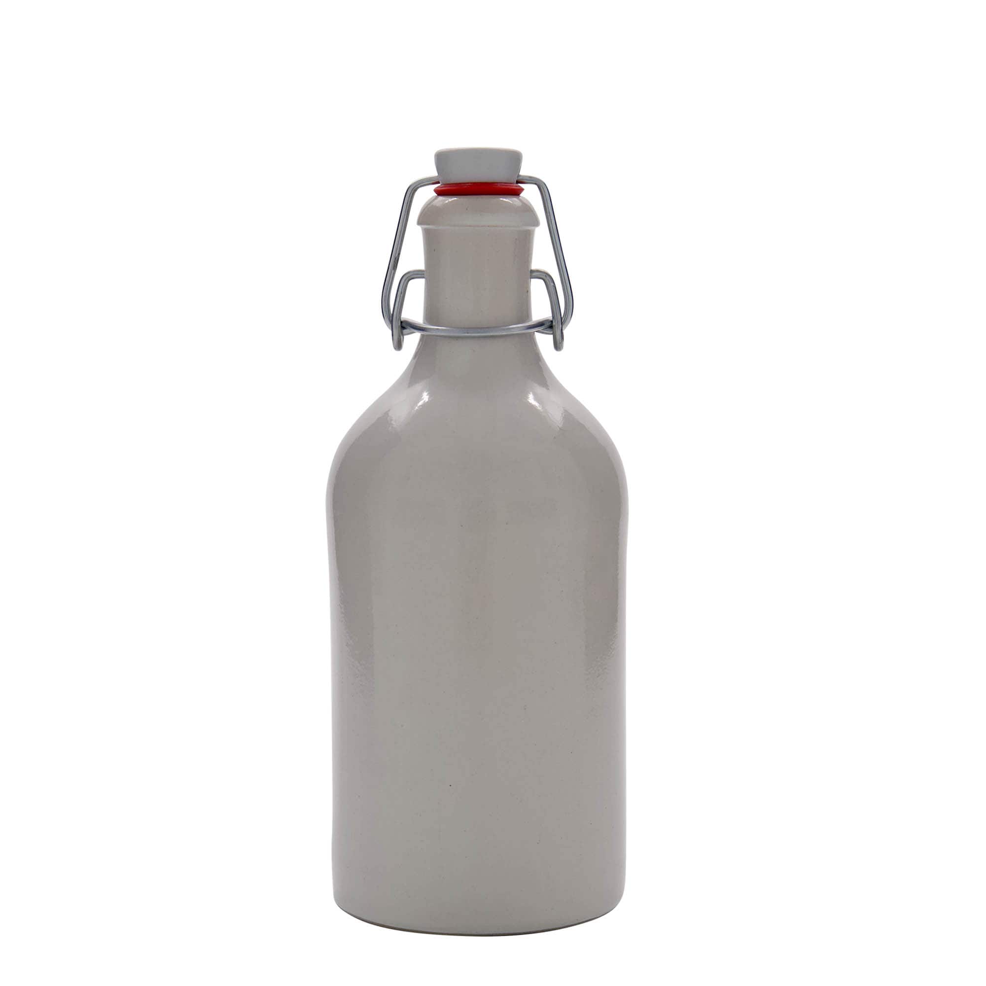 500 ml κανάτα από πηλό, κεραμικό, λευκή, στόμιο: κλείσιμο με σύρτη