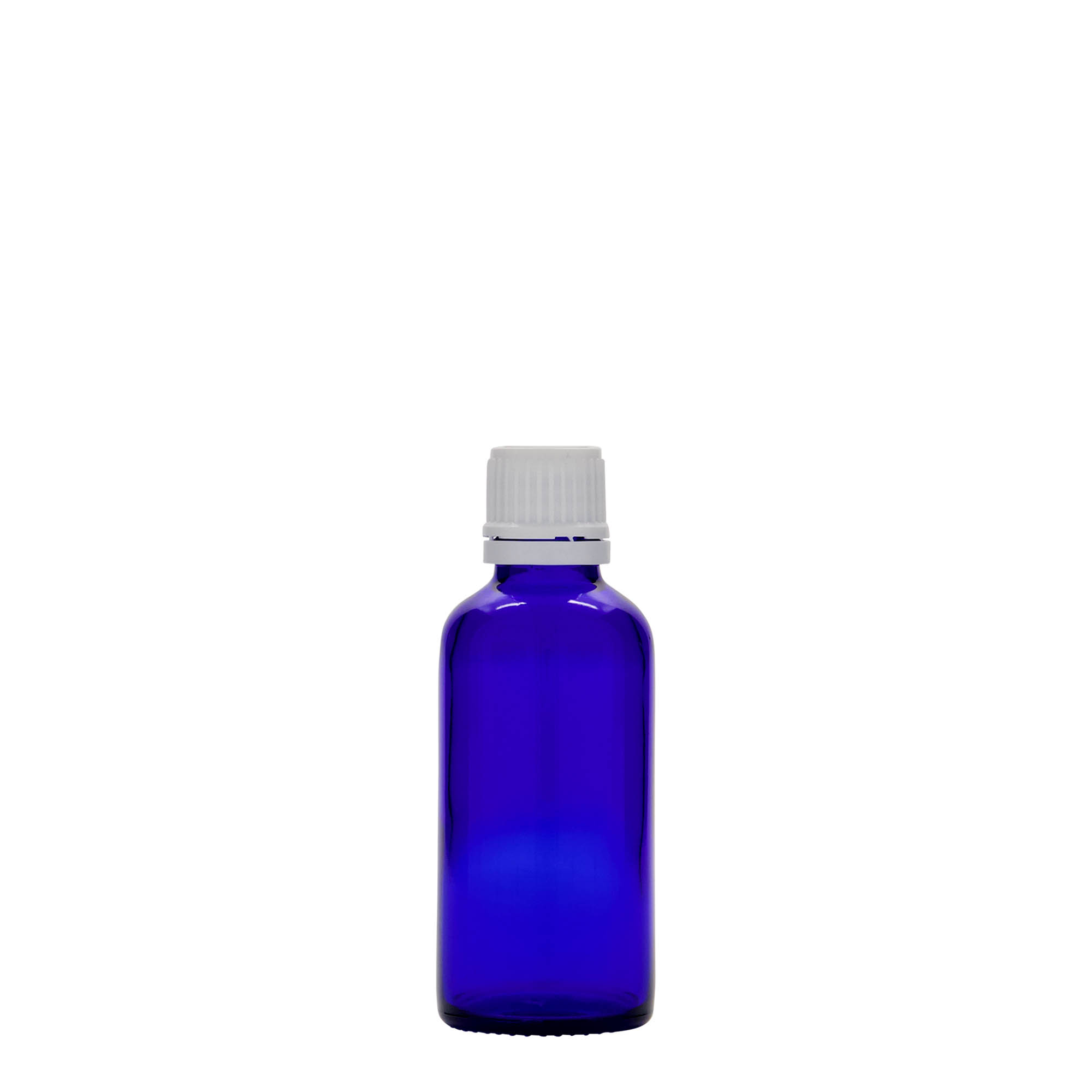 Μπουκάλι φαρμάκου 50 ml, γυάλινο, μπλε ρουά, στόμιο: DIN 18