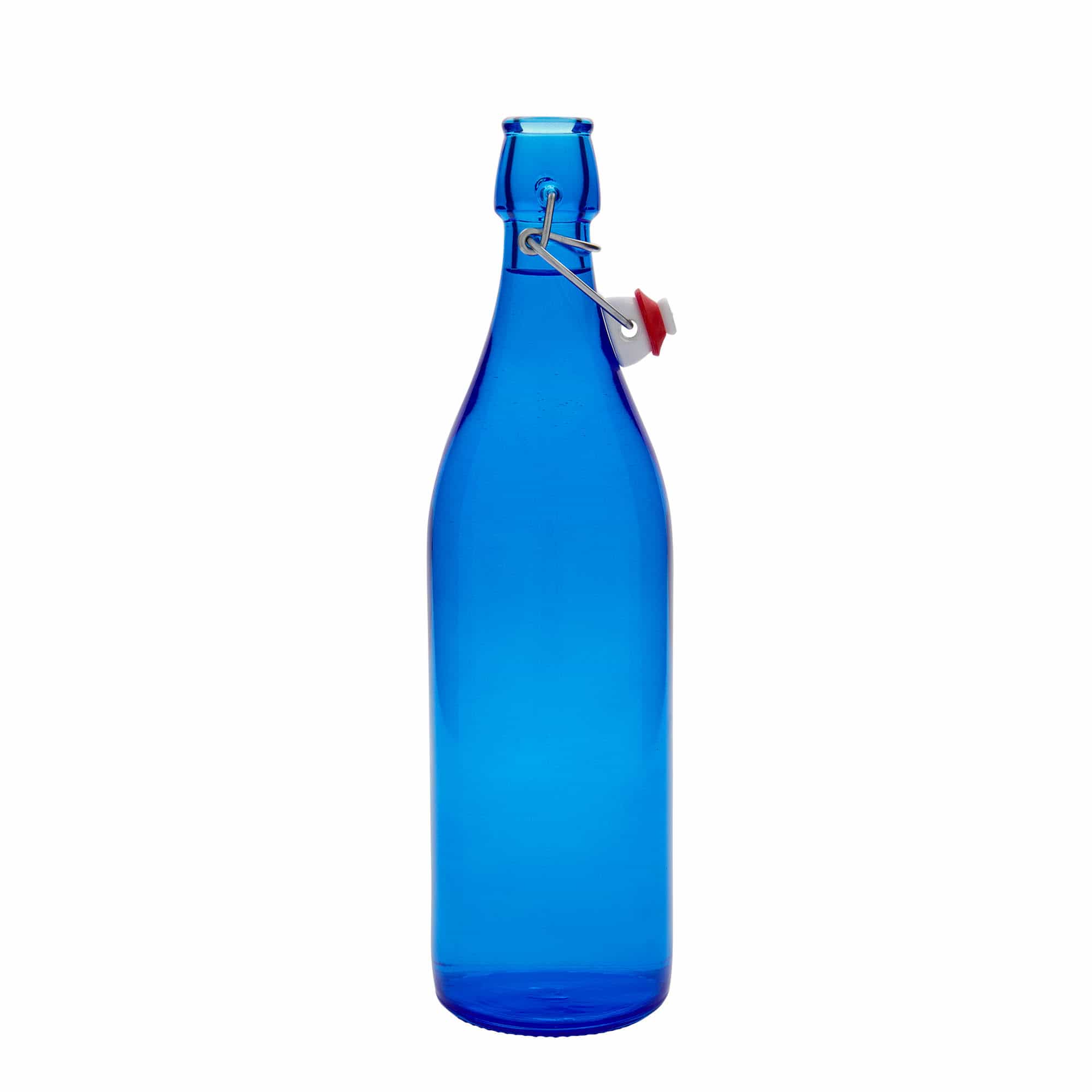 Γυάλινο μπουκάλι 'Giara' 1.000 ml, μπλε, στόμιο: μηχανικό πώμα