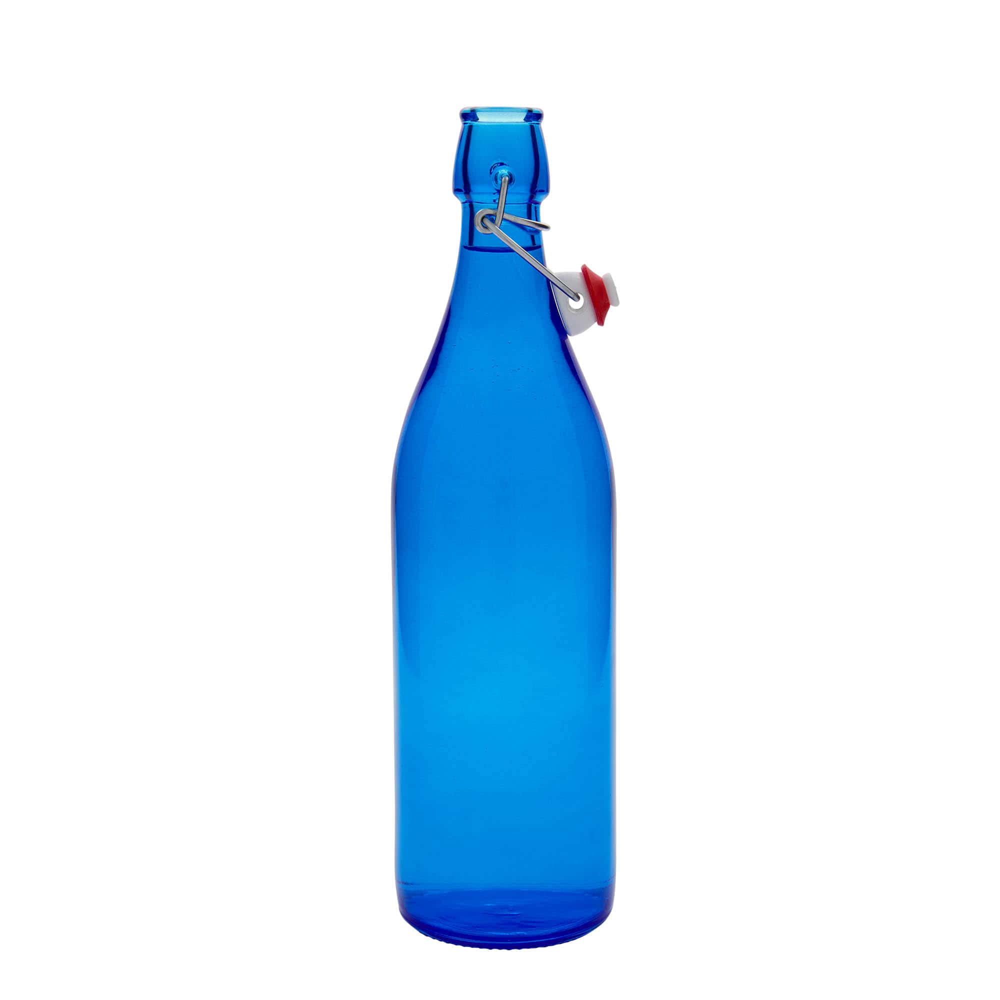 Γυάλινο μπουκάλι 'Giara' 1.000 ml, μπλε, στόμιο: μηχανικό πώμα